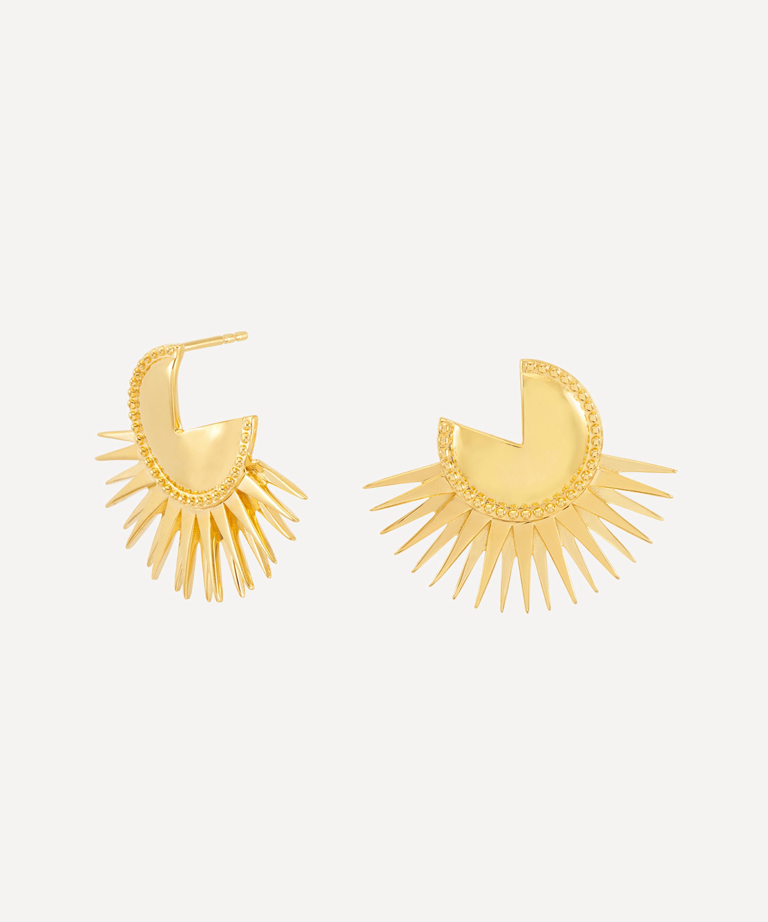 Rachel Jackson - 22ct Gold-Plated Electric Goddess Statement Stud Earrings image number 0