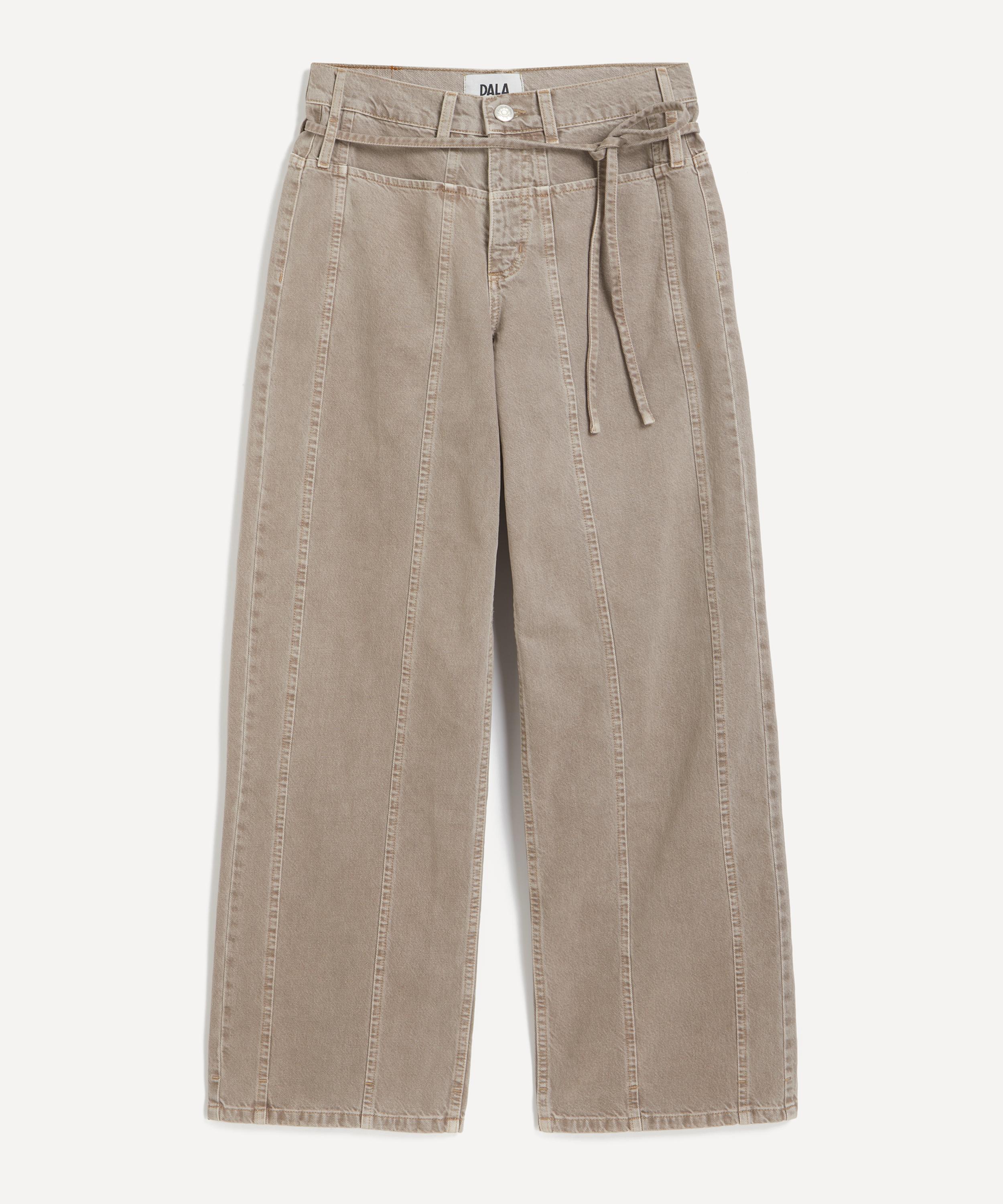 DALA - Tie Front Sling Jeans in Pure Cashmere