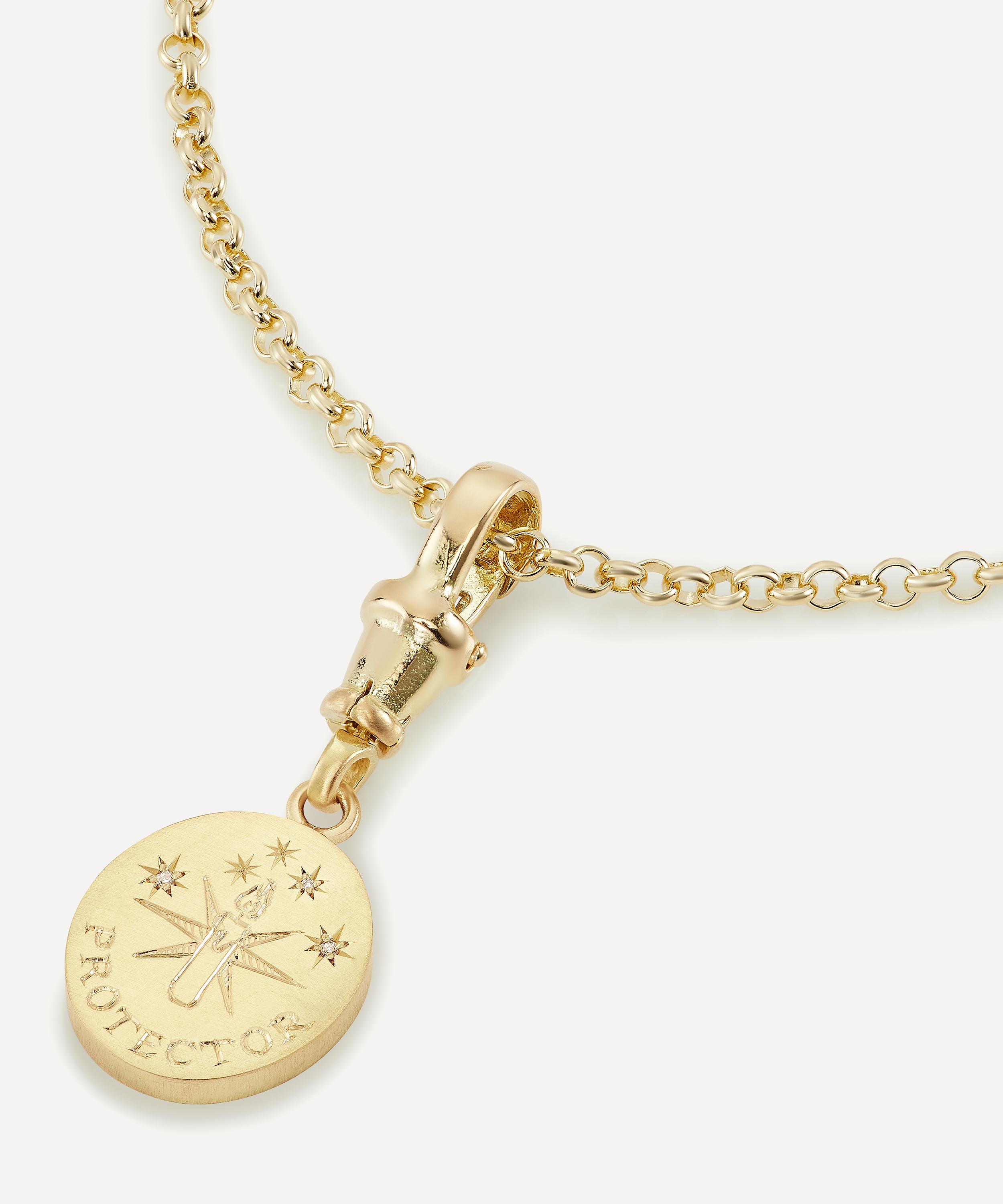 Cece Jewellery - 18ct Gold Protector Pendant Necklace image number 2