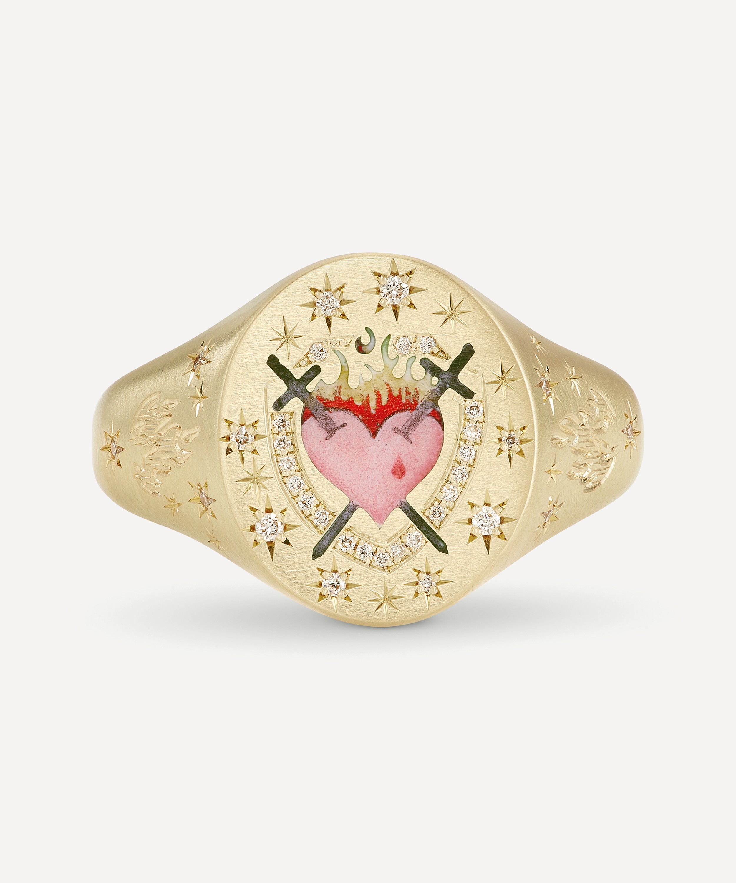 Cece Jewellery - 18ct Gold Heartbreaker Signet Ring image number 0