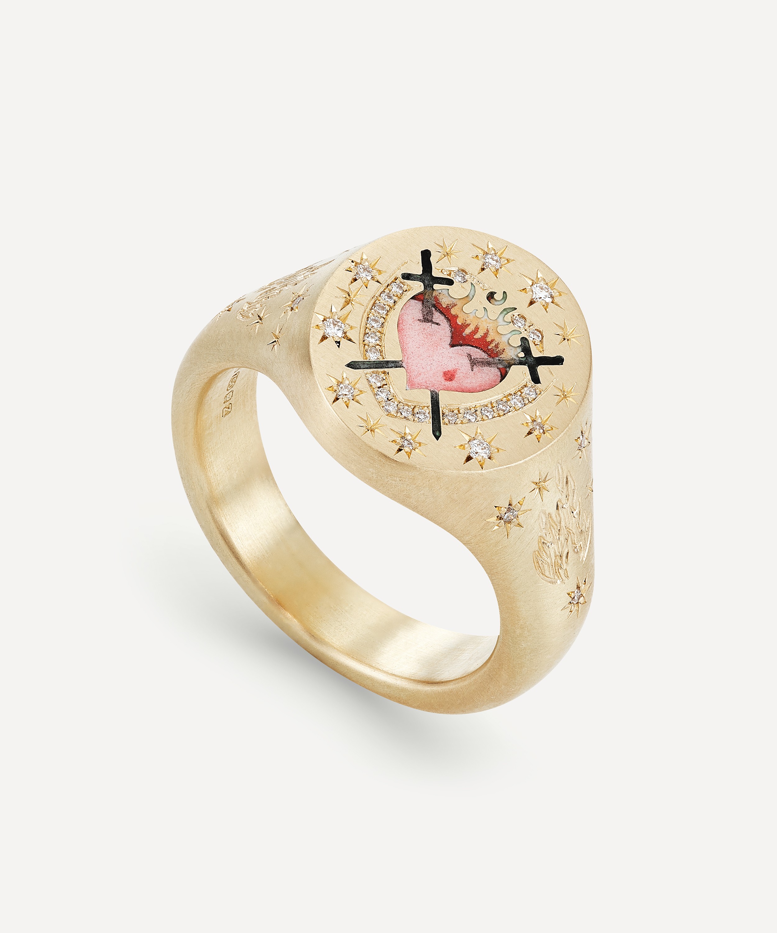 Cece Jewellery - 18ct Gold Heartbreaker Signet Ring image number 2