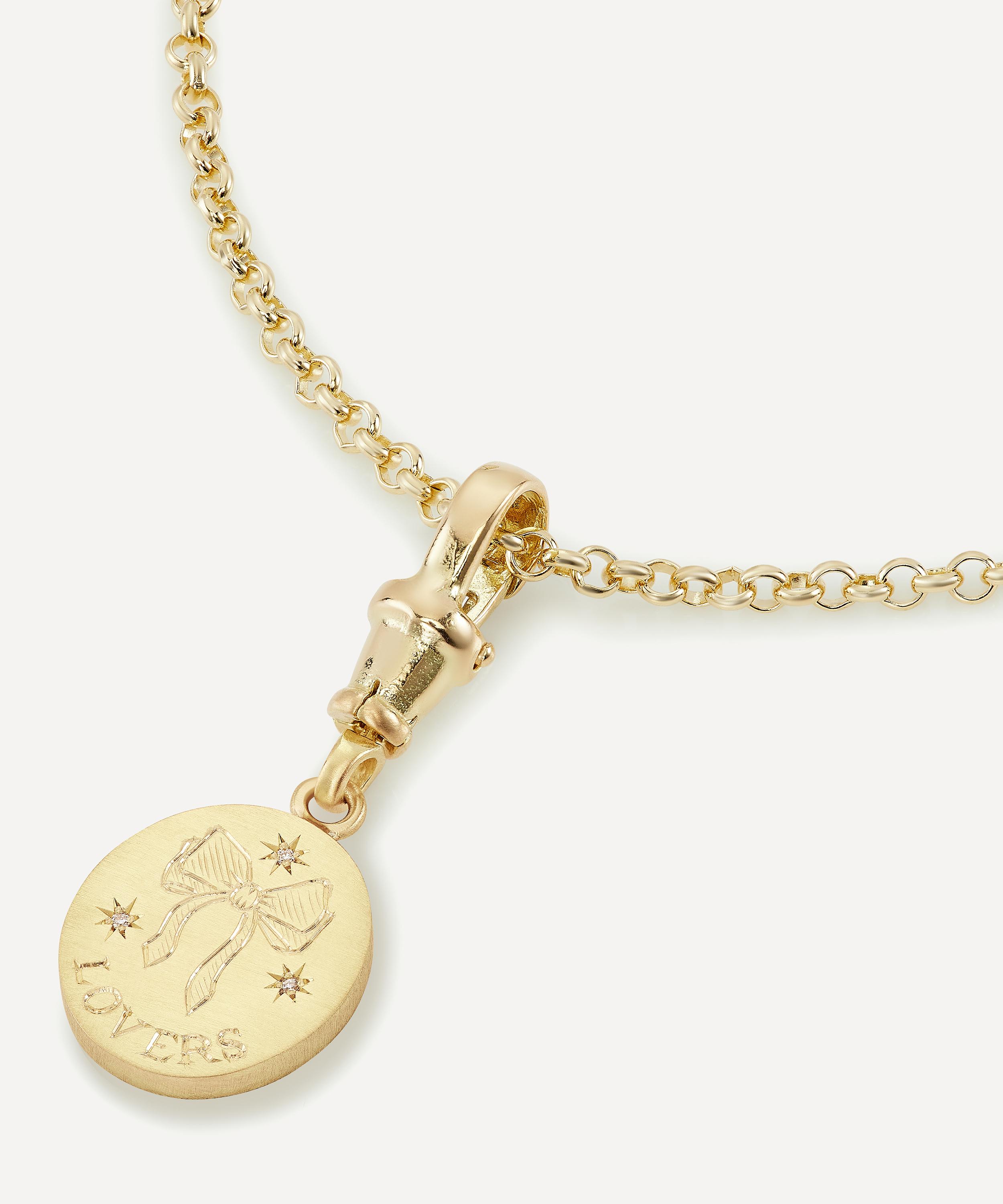 Cece Jewellery - 18ct Gold Lovers Pendant Necklace image number 2