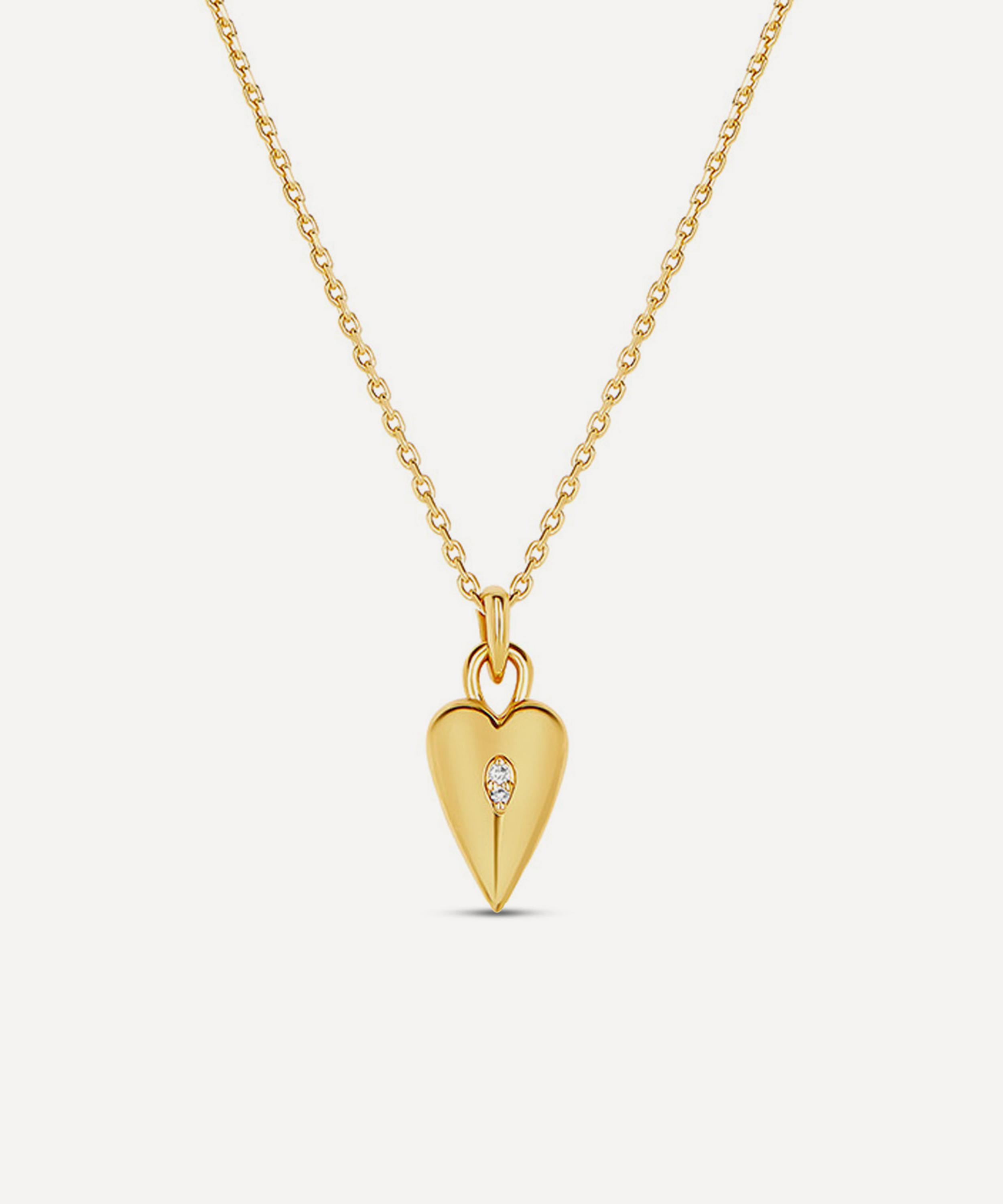 Dinny Hall - 22ct Gold-Plated My World Heart Charm Pendant Necklace image number 0