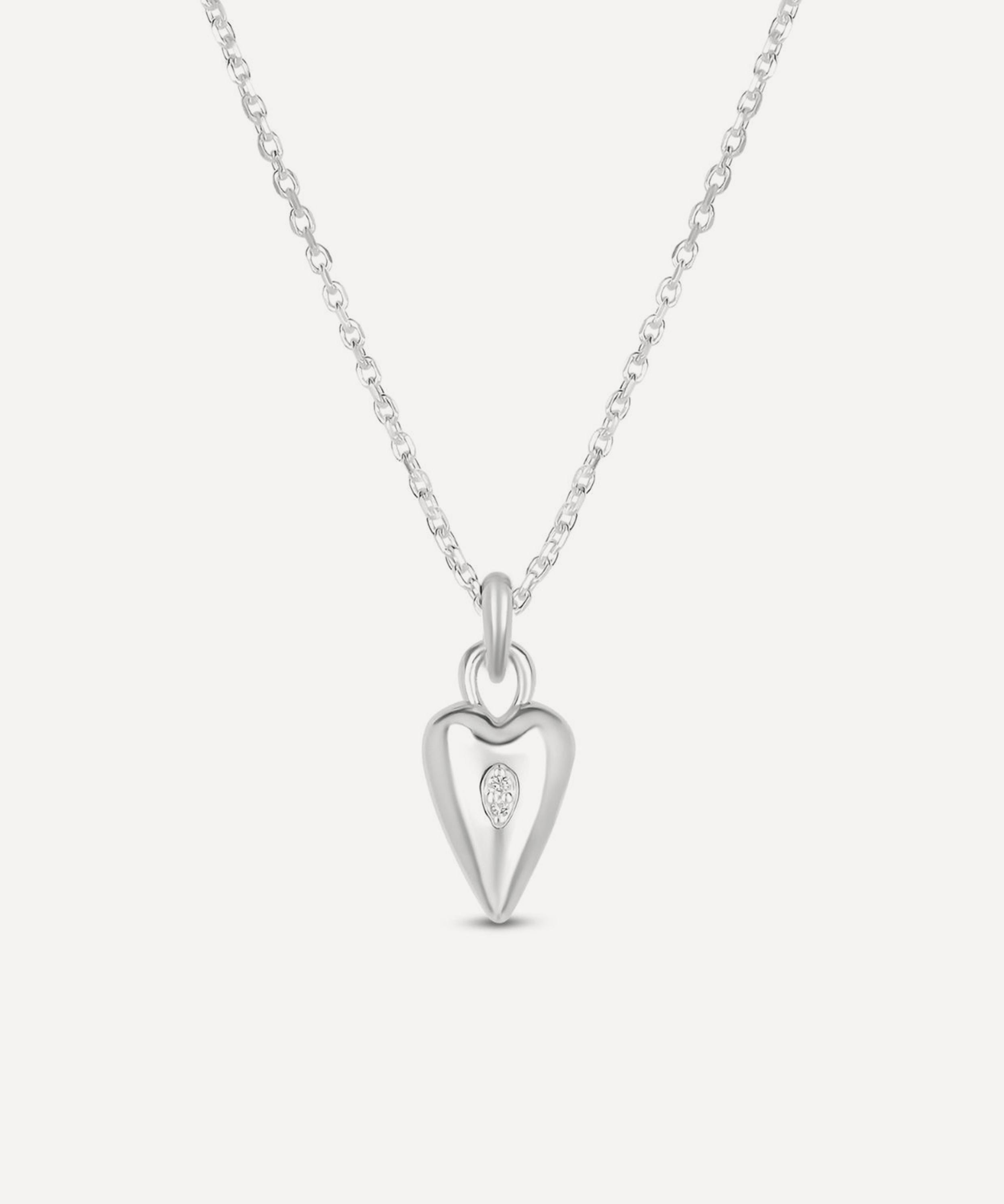 Dinny Hall - Sterling Silver My World Heart Charm Pendant Necklace image number 0