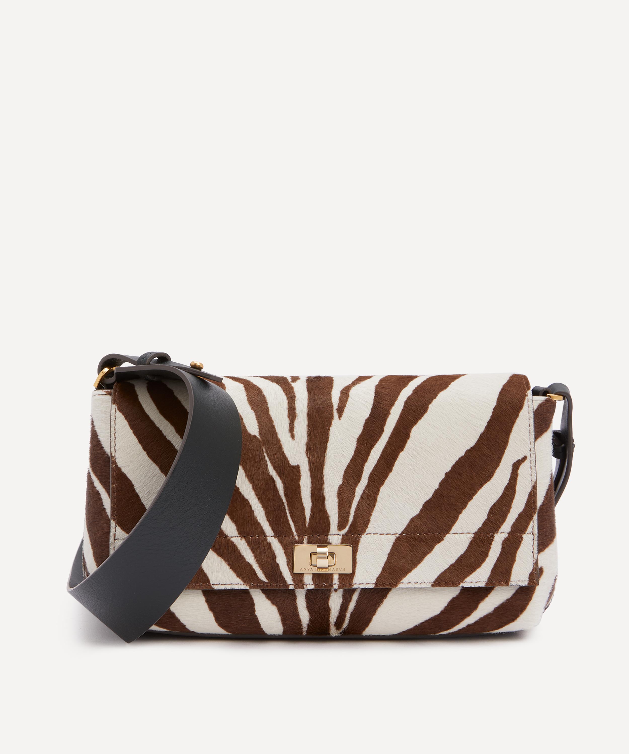 Anya Hindmarch - Mortimer Cross-Body Zebra-Print Calf Hair Bag image number 0