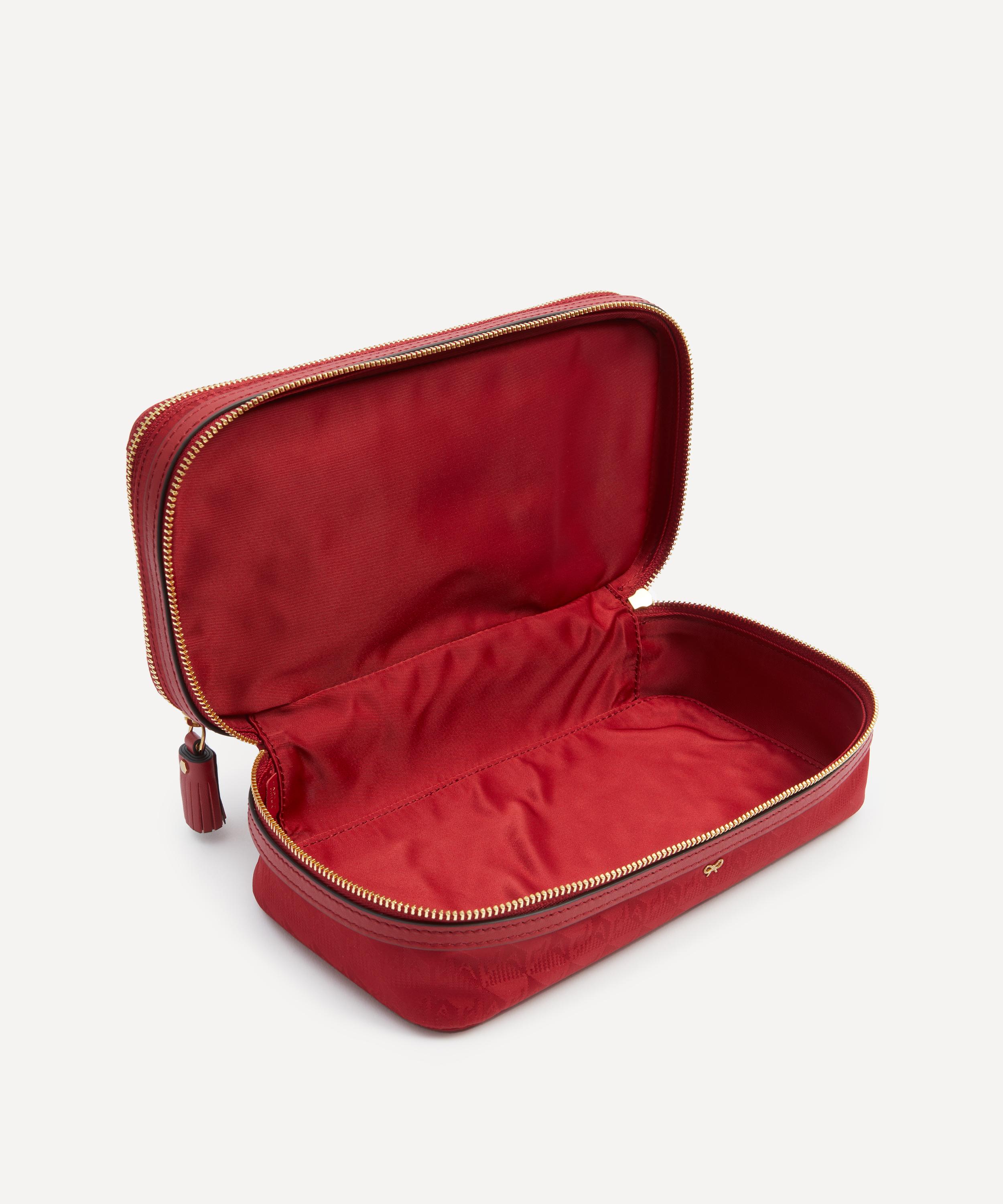 Anya Hindmarch - Red Logo Make-Up Pouch image number 4