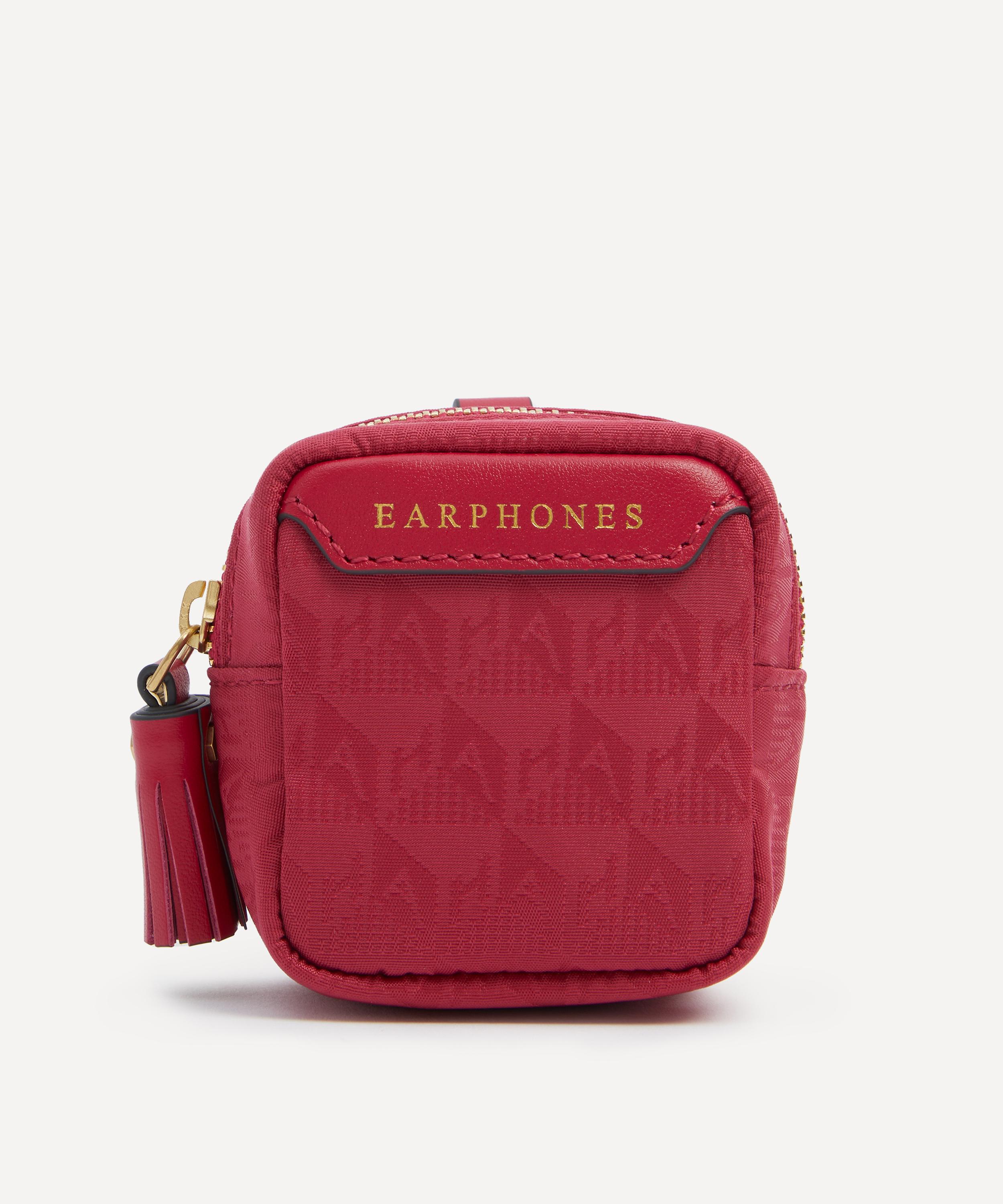 Anya Hindmarch - Magenta Logo Earphones Travel Pouch image number 0