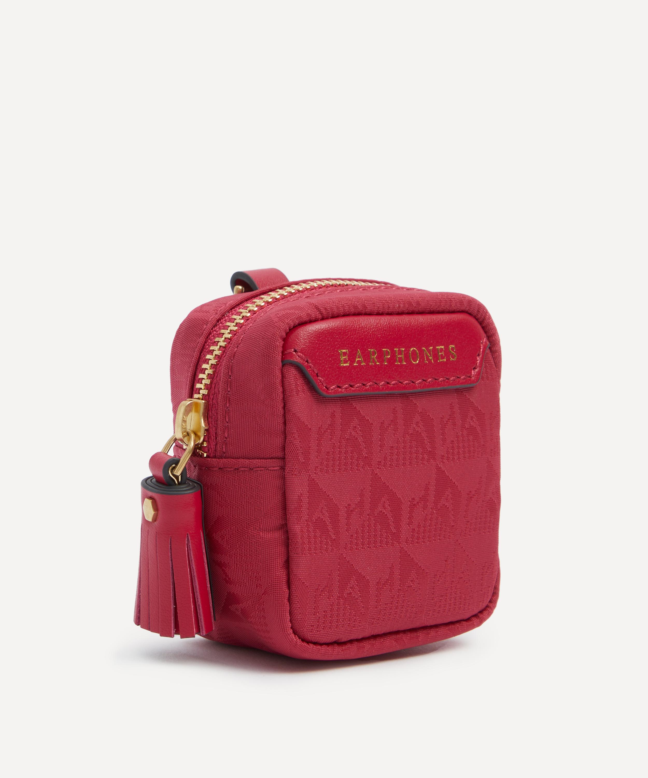 Anya Hindmarch - Magenta Logo Earphones Travel Pouch image number 1