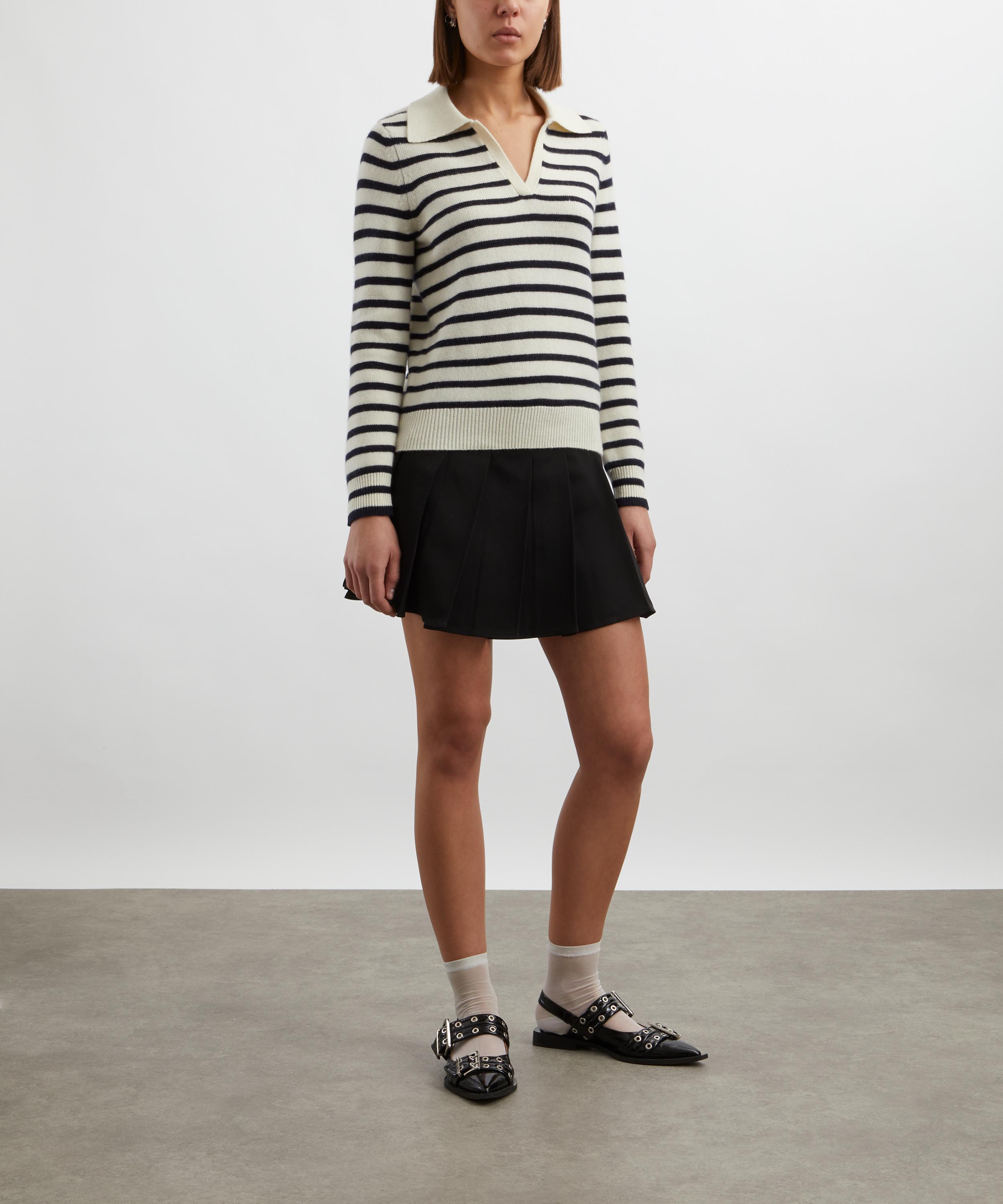 AEXAE - Striped Cashmere Polo Jumper image number 1