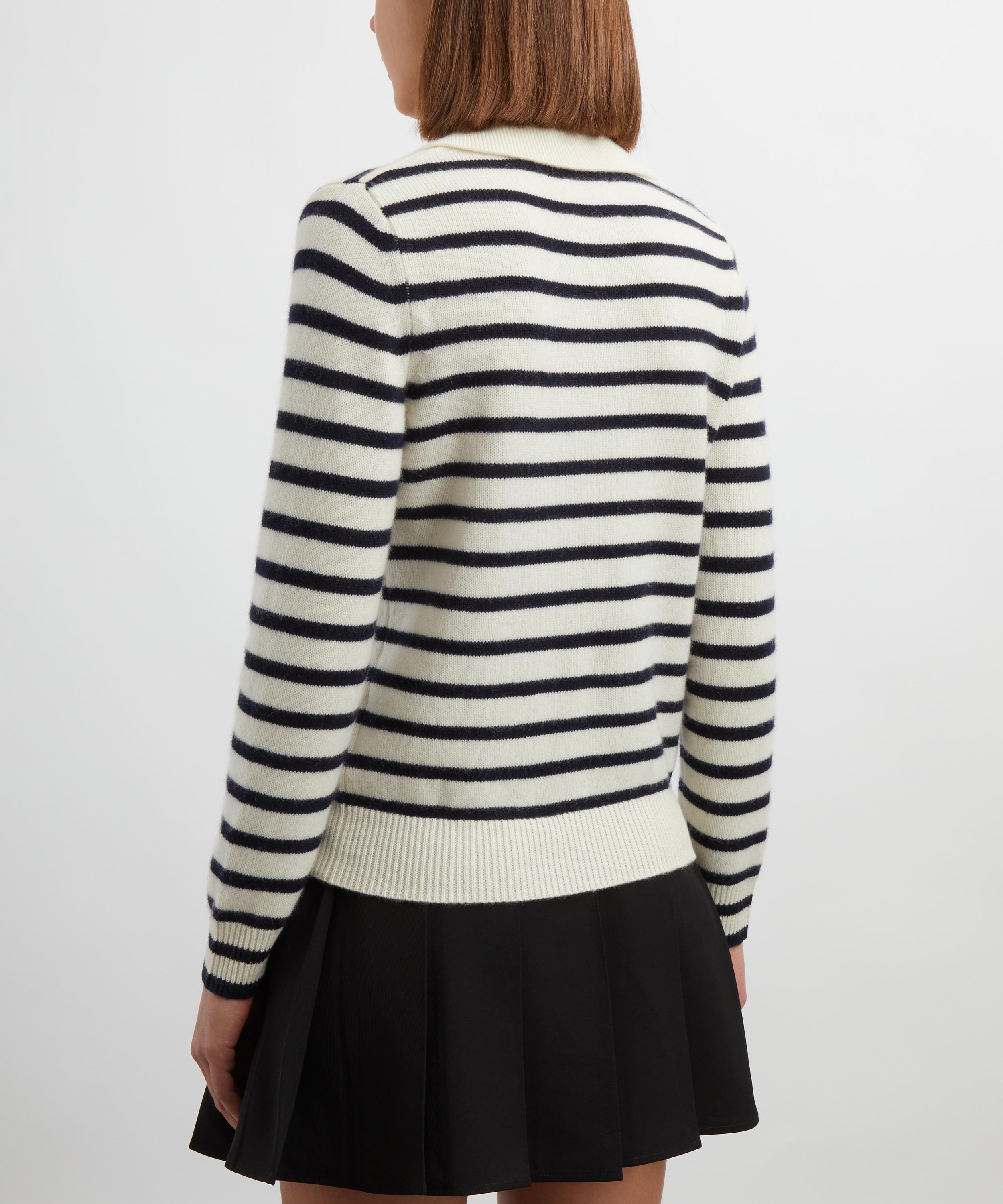 AEXAE - Striped Cashmere Polo Jumper image number 3