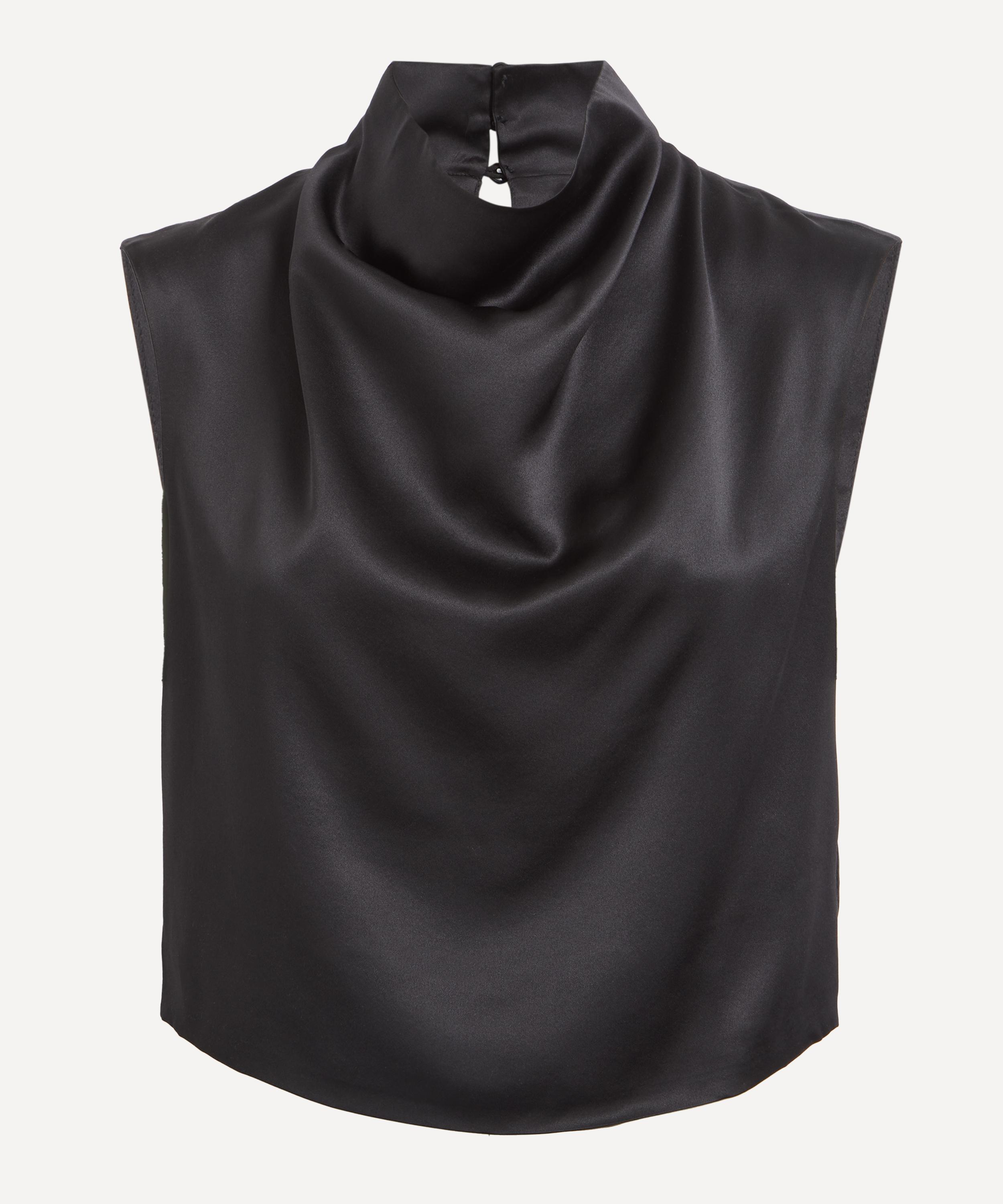 AEXAE - Silk-Satin Cowl Neck Top image number 0