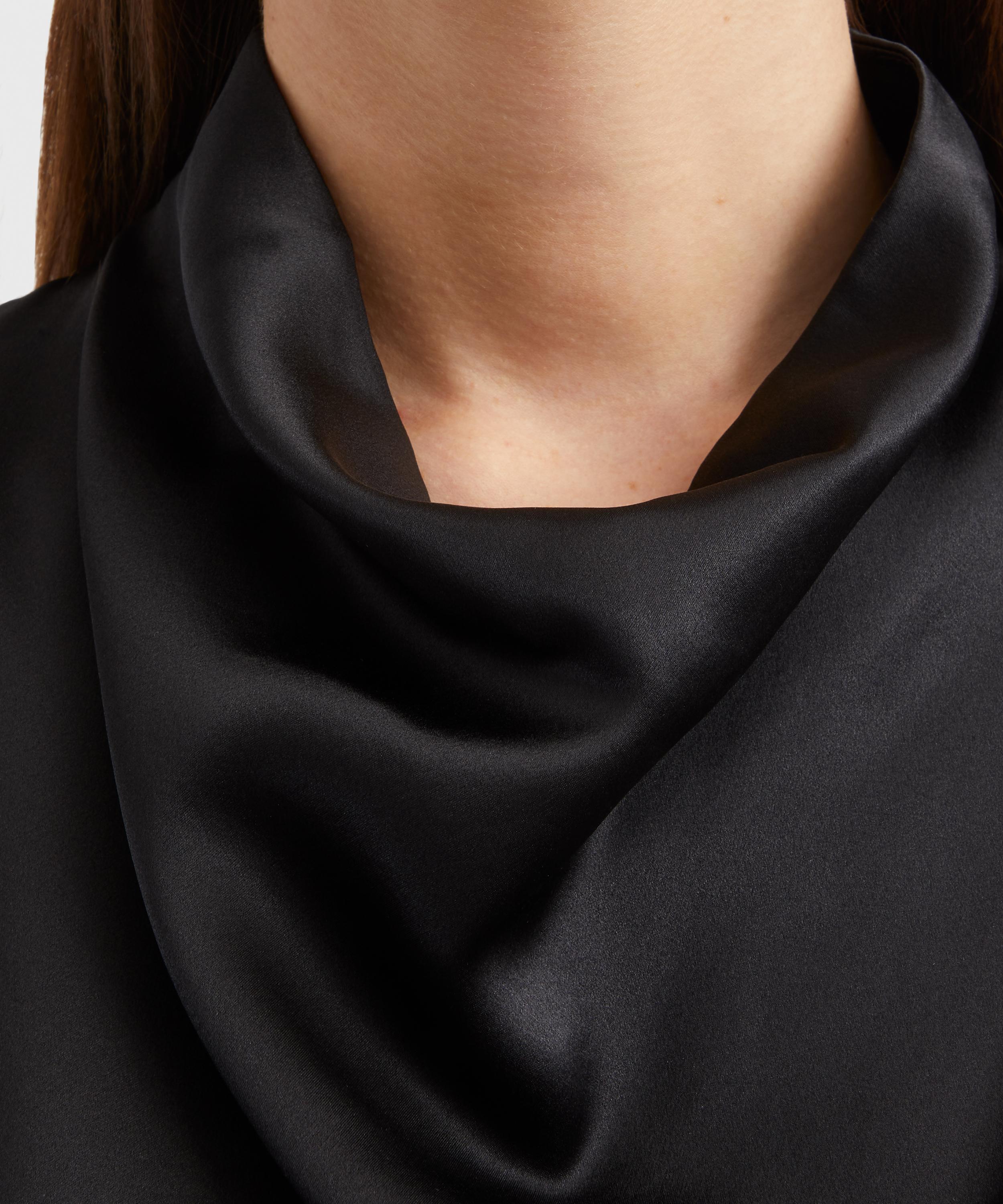 AEXAE - Silk-Satin Cowl Neck Top image number 4