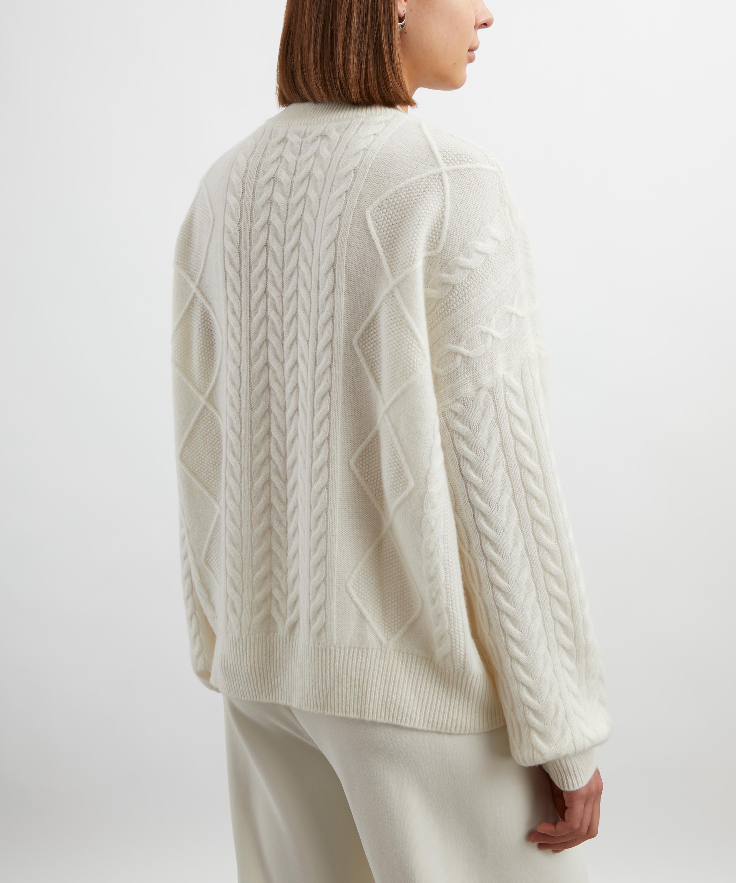 AEXAE - Oversized Cashmere Cable Jumper image number 3