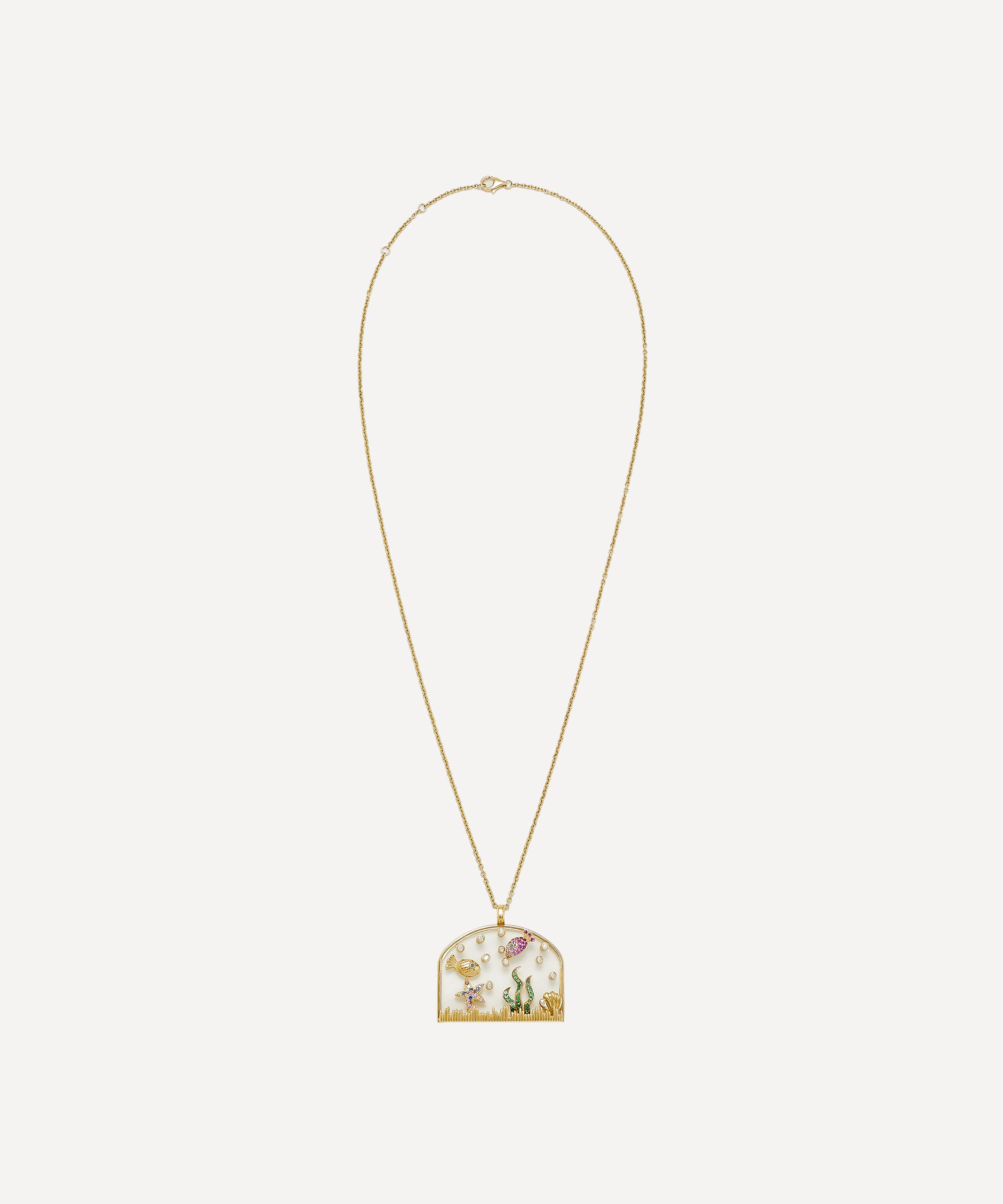 Yvonne Léon - 9ct Gold Underwater Pendant Necklace image number 0