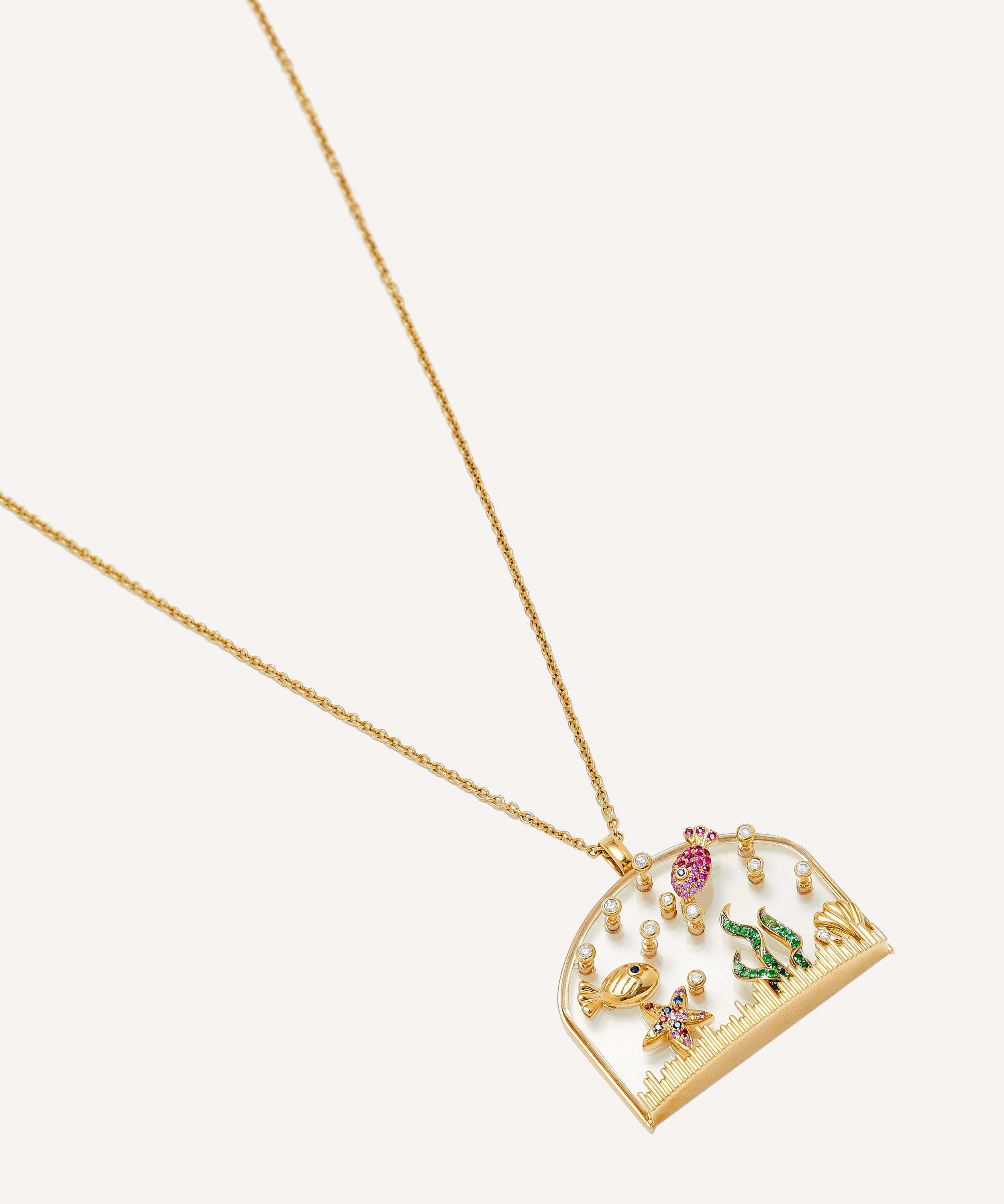 Yvonne Léon - 9ct Gold Underwater Pendant Necklace image number 2