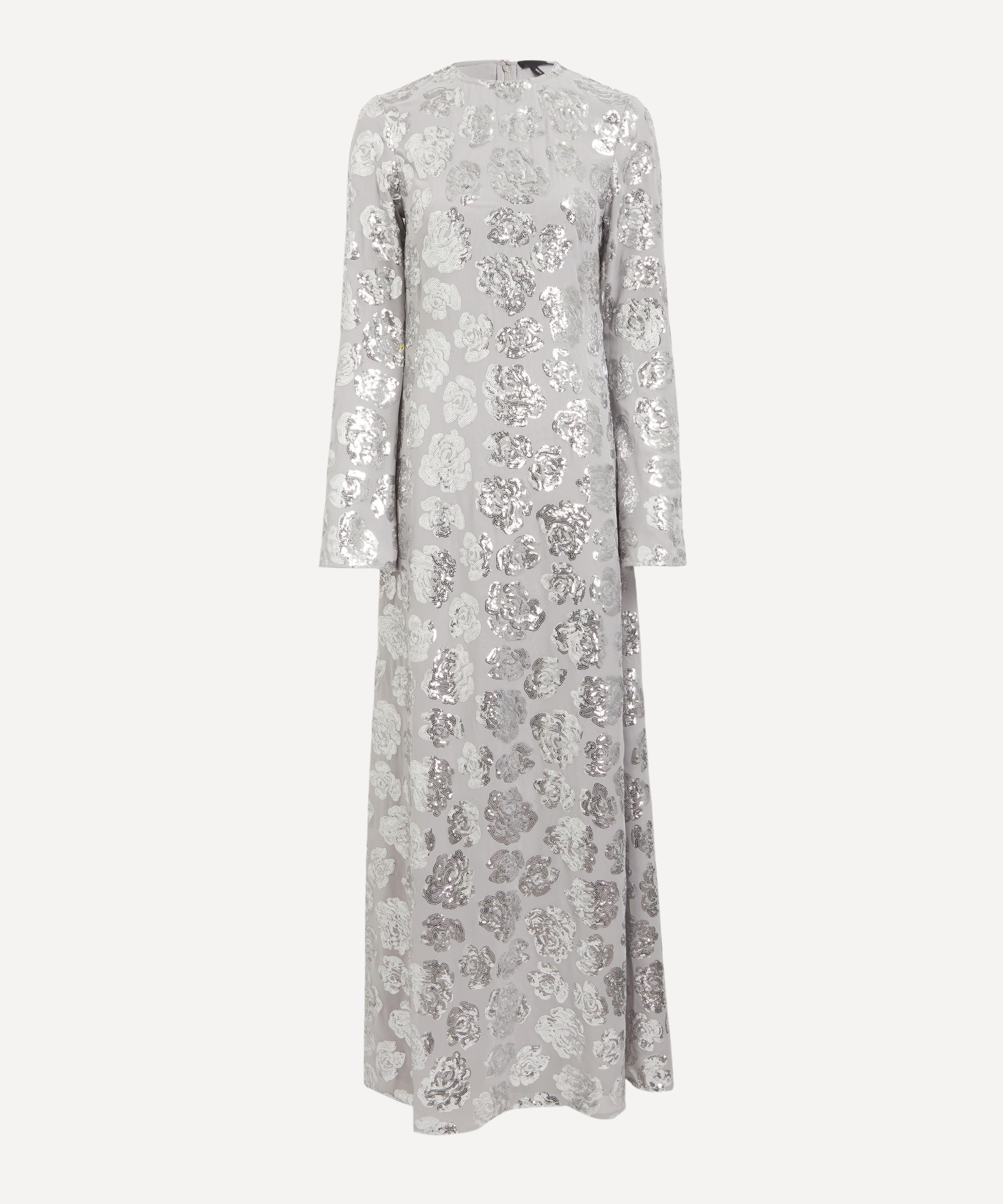 ROTATE Birger Christensen - Sequin Chiffon Maxi Dress image number 0