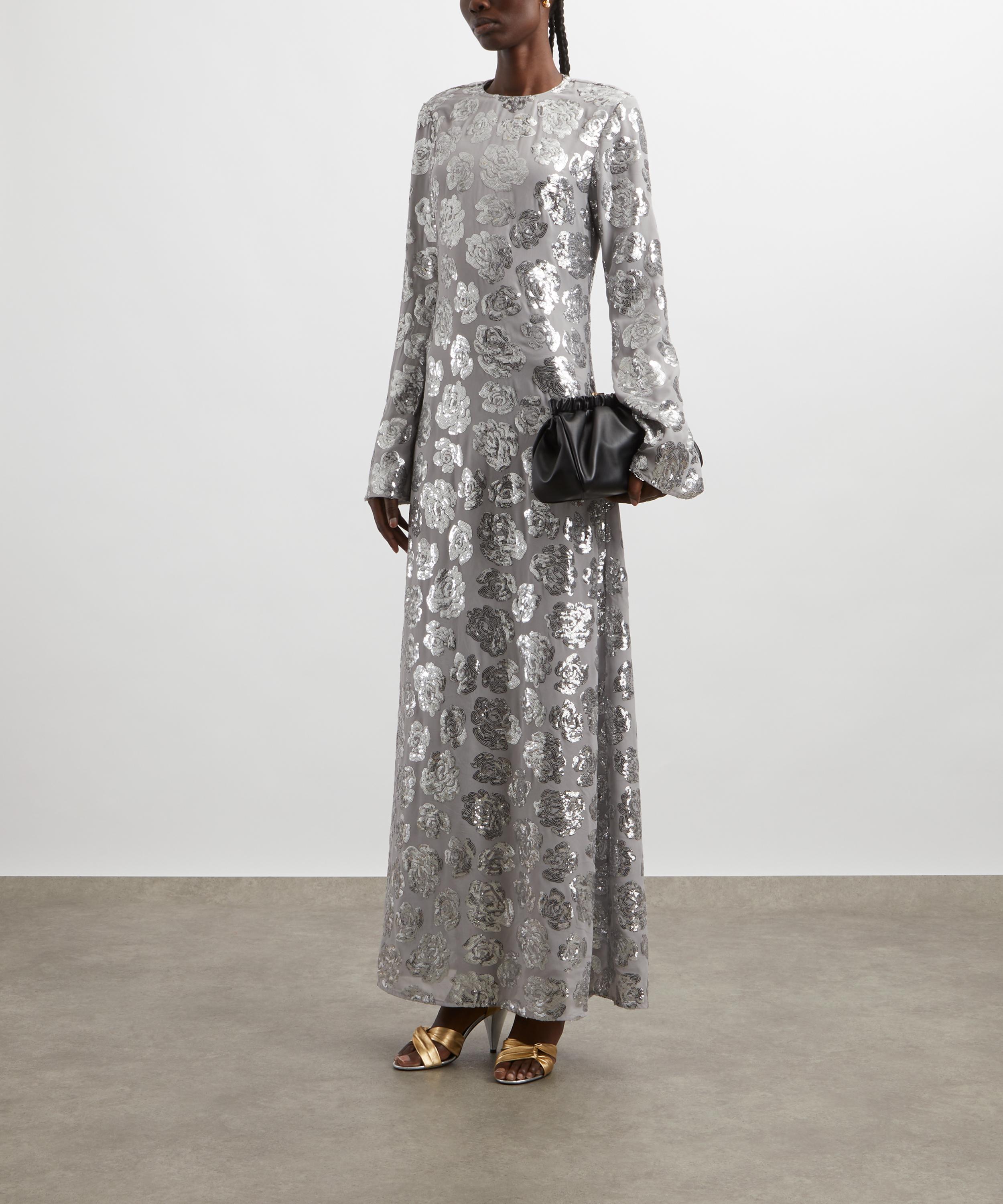 ROTATE Birger Christensen - Sequin Chiffon Maxi Dress image number 1