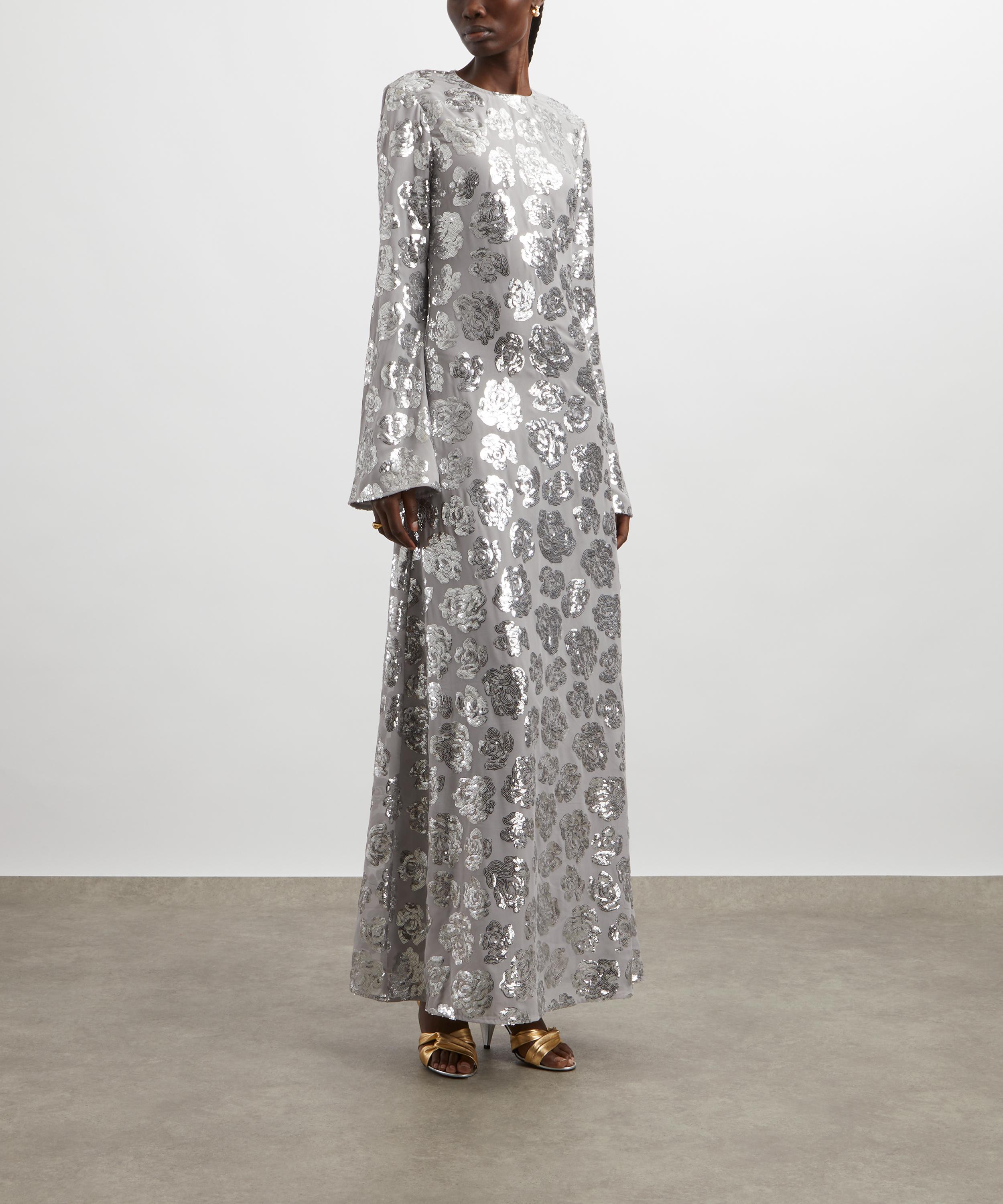 ROTATE Birger Christensen - Sequin Chiffon Maxi Dress image number 2