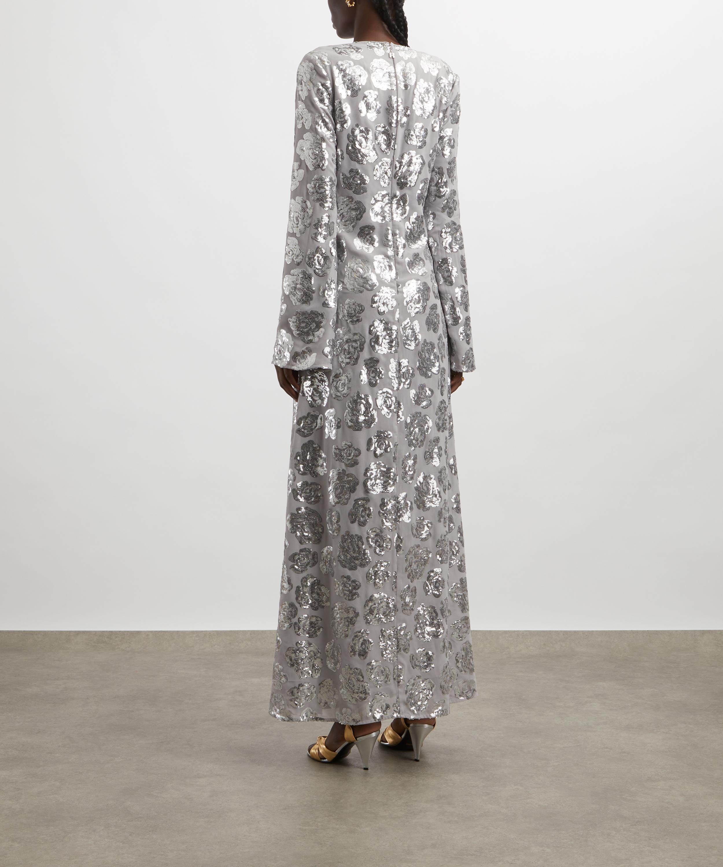 ROTATE Birger Christensen - Sequin Chiffon Maxi Dress image number 3