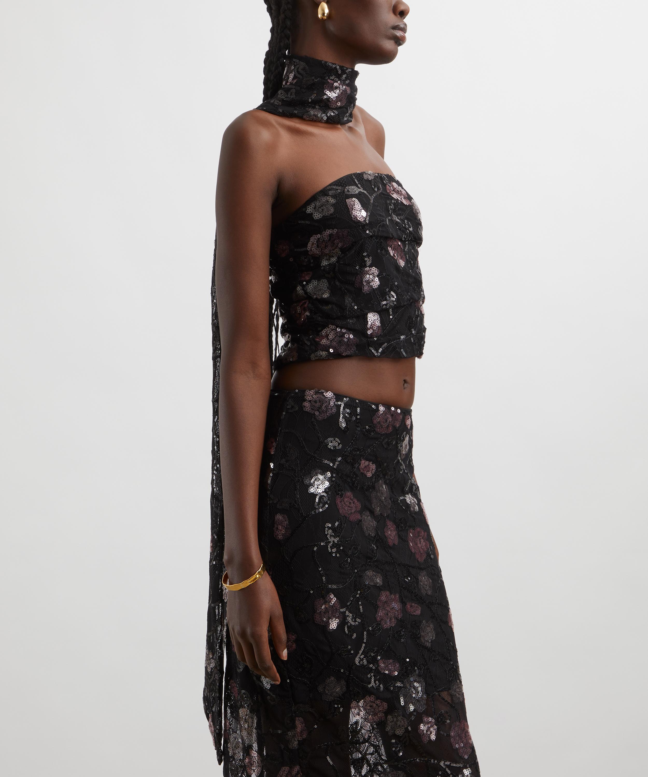 ROTATE Birger Christensen - Lace Draped Top image number 2