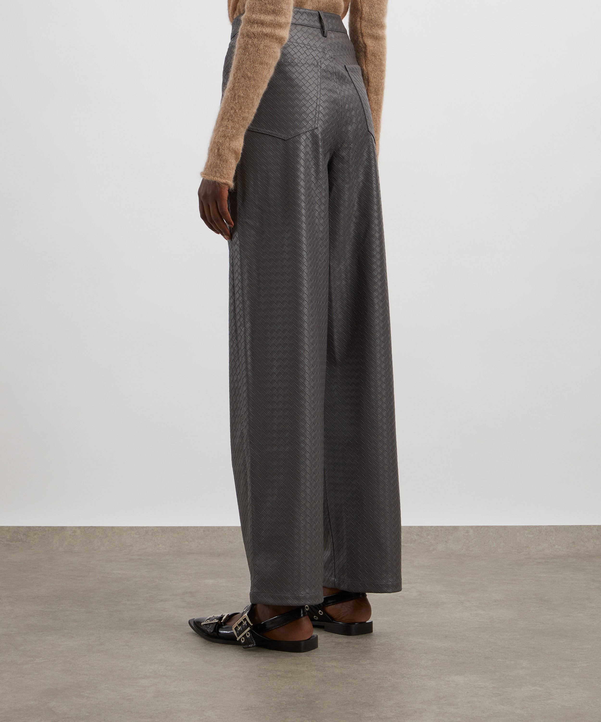 ROTATE Birger Christensen - High Waist Braided Straight Trousers image number 3