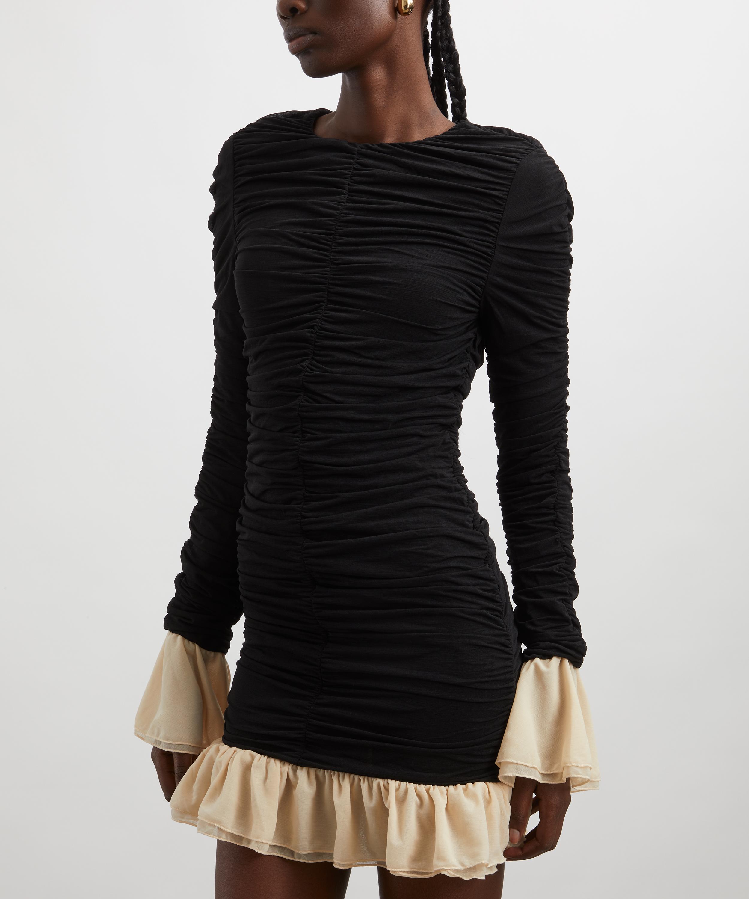 ROTATE Birger Christensen - Mini Ruched Long Sleeve Dress image number 2