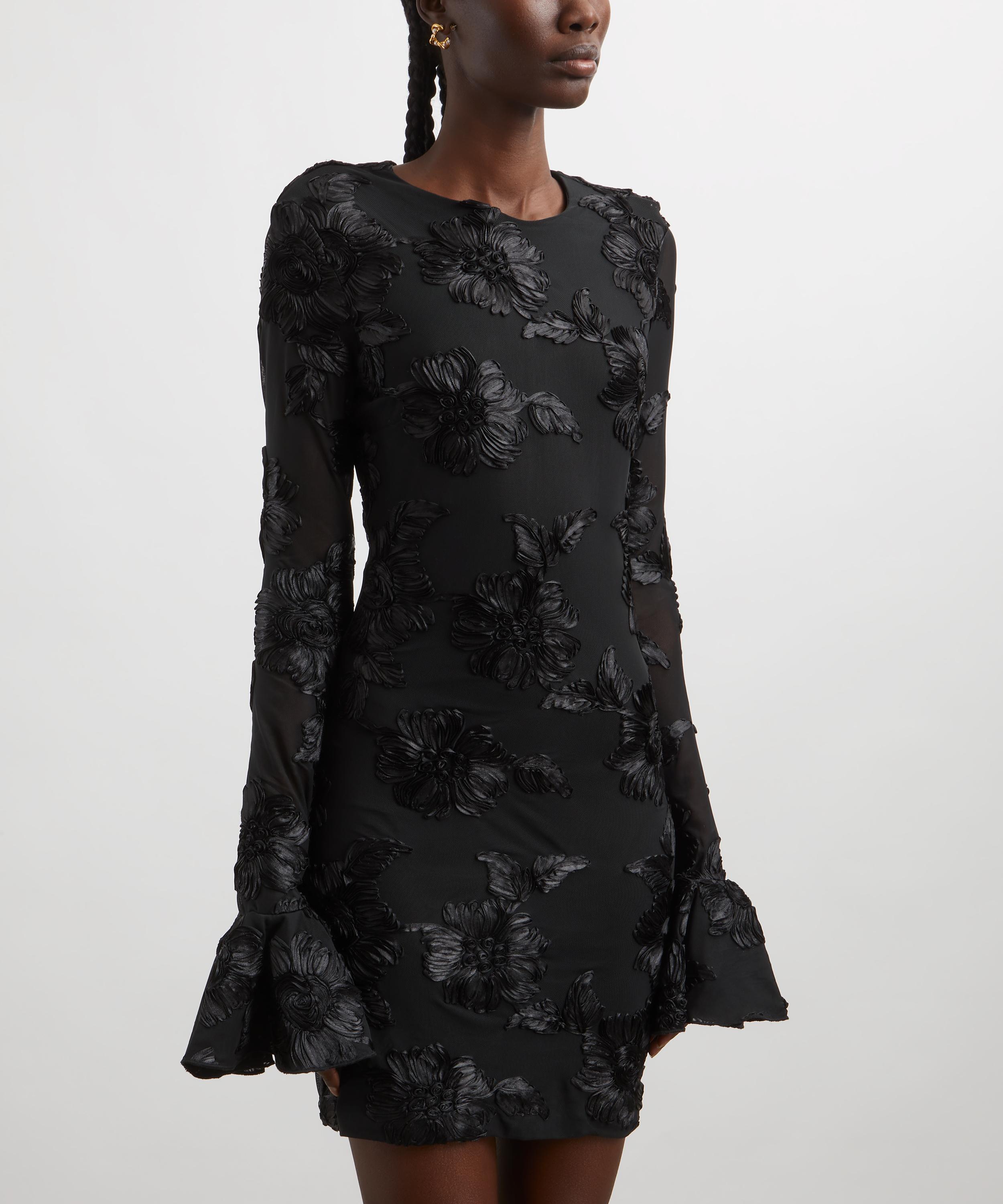 ROTATE Birger Christensen - Flower Mesh Mini Dress image number 2