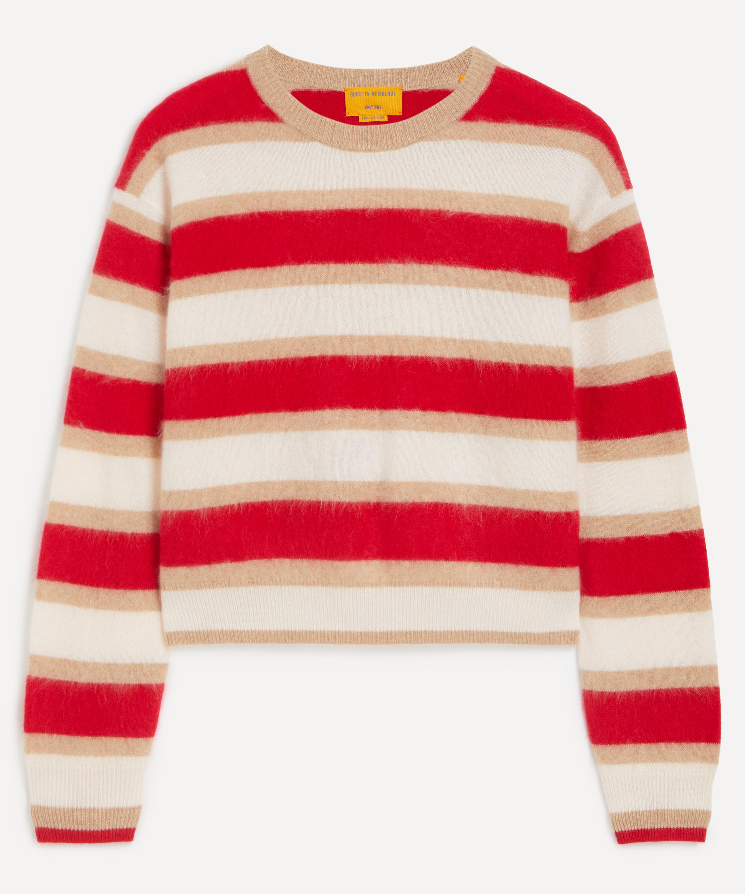 Guest In Residence - Cashmere Grizzly Stripe Crew Jumper