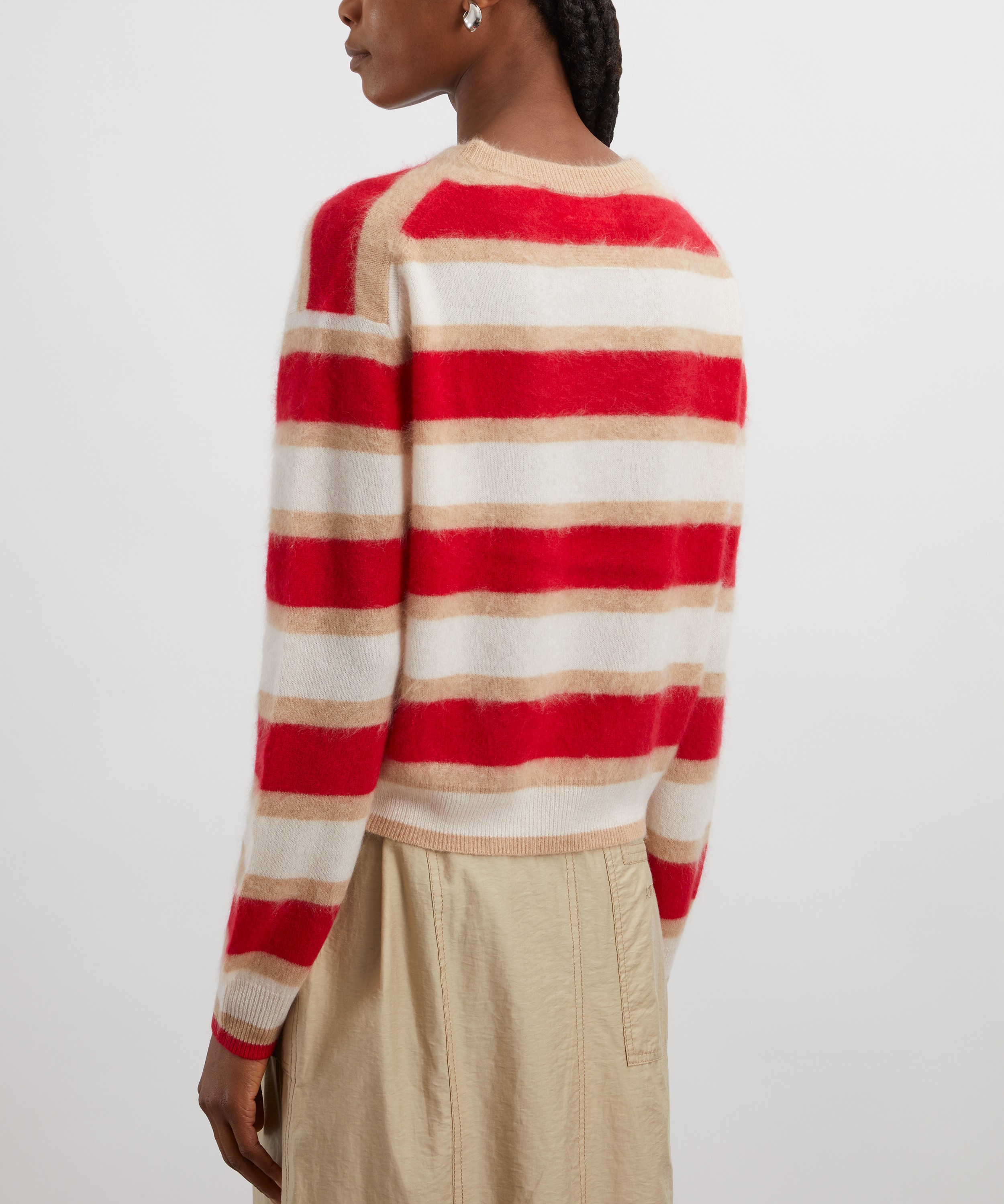 Guest In Residence - Cashmere Grizzly Stripe Crew Jumper image number 3