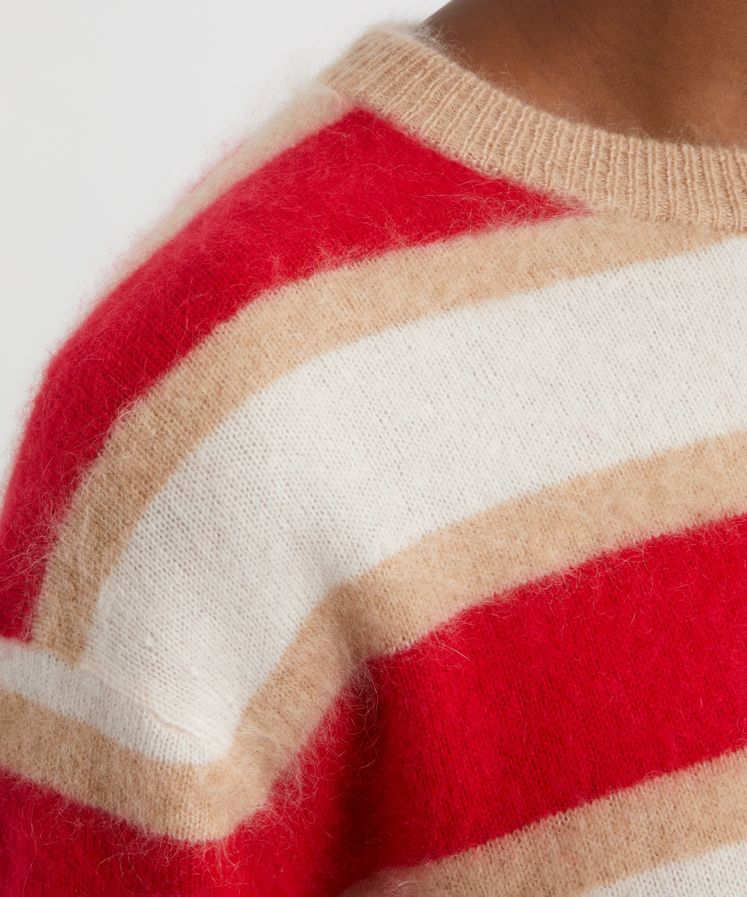 Guest In Residence - Cashmere Grizzly Stripe Crew Jumper image number 4