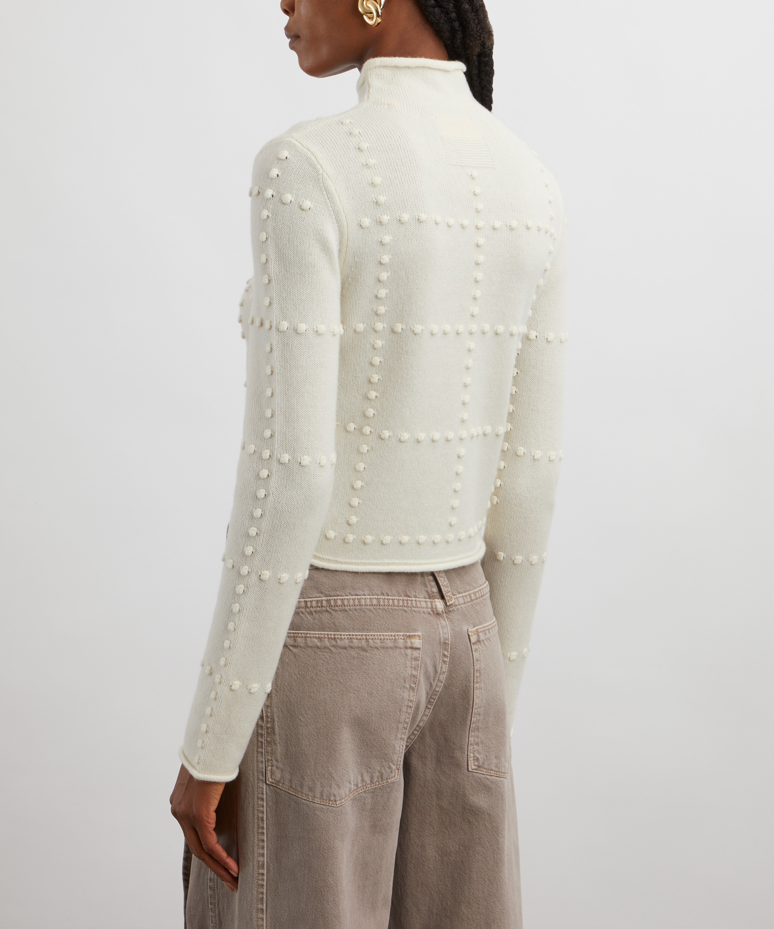 Guest In Residence - Wool-Cashmere Popcorn Turtleneck Top image number 3