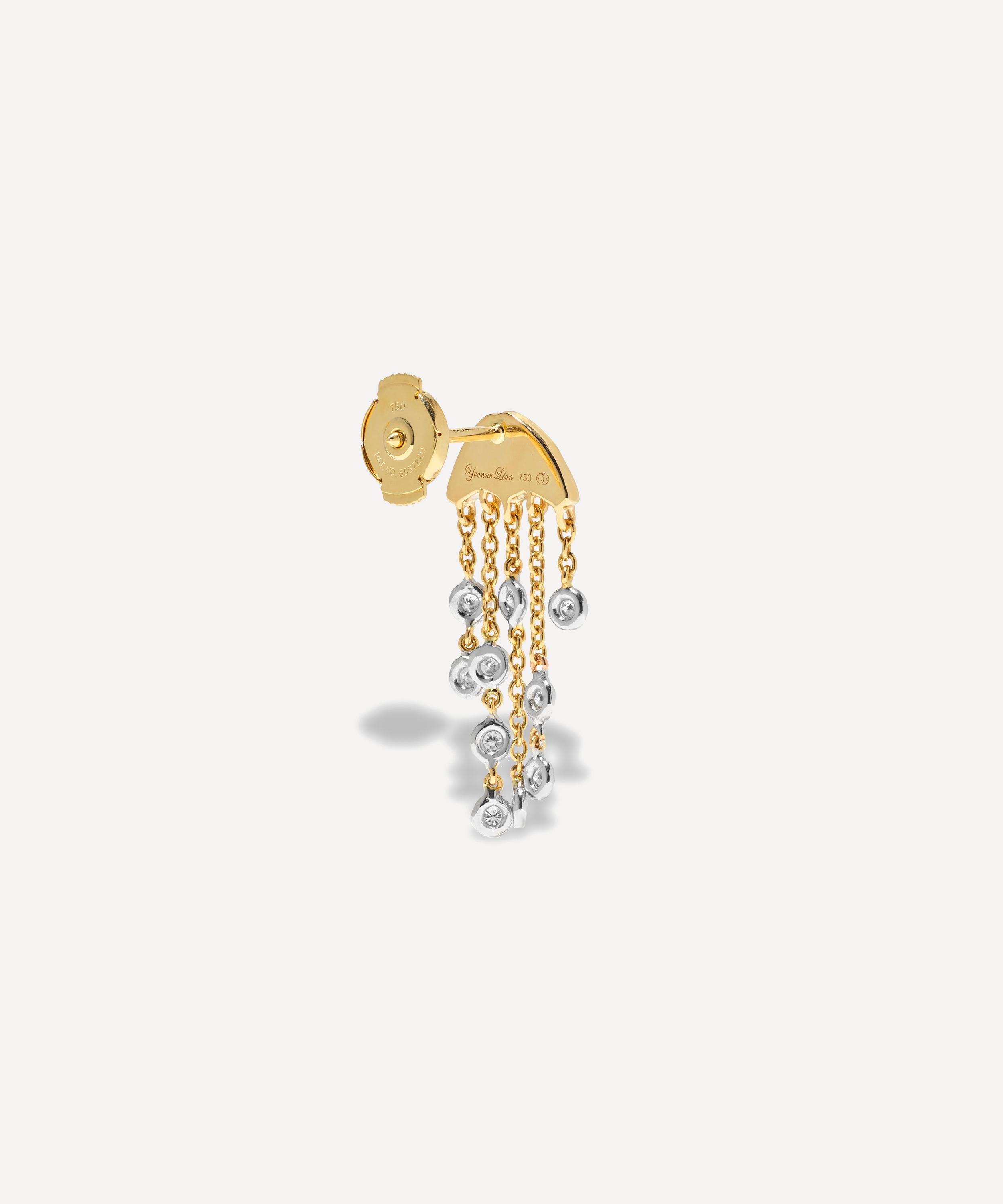 Yvonne Léon - 18ct Gold Diamond Jellyfish Drop Earring image number 2