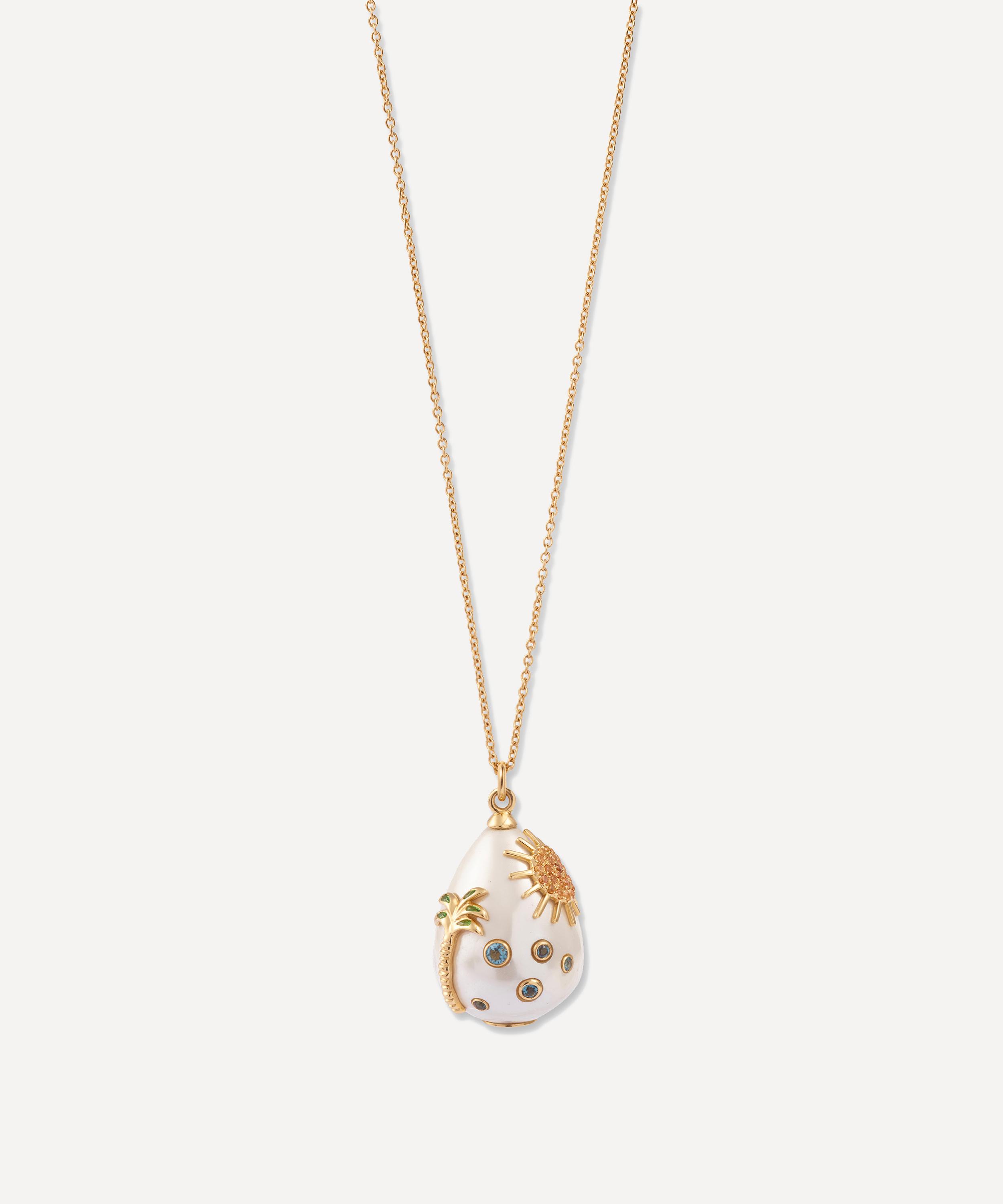 Yvonne Léon - 9ct Gold Joie de Vivre Pearl Pendant Necklace image number 0