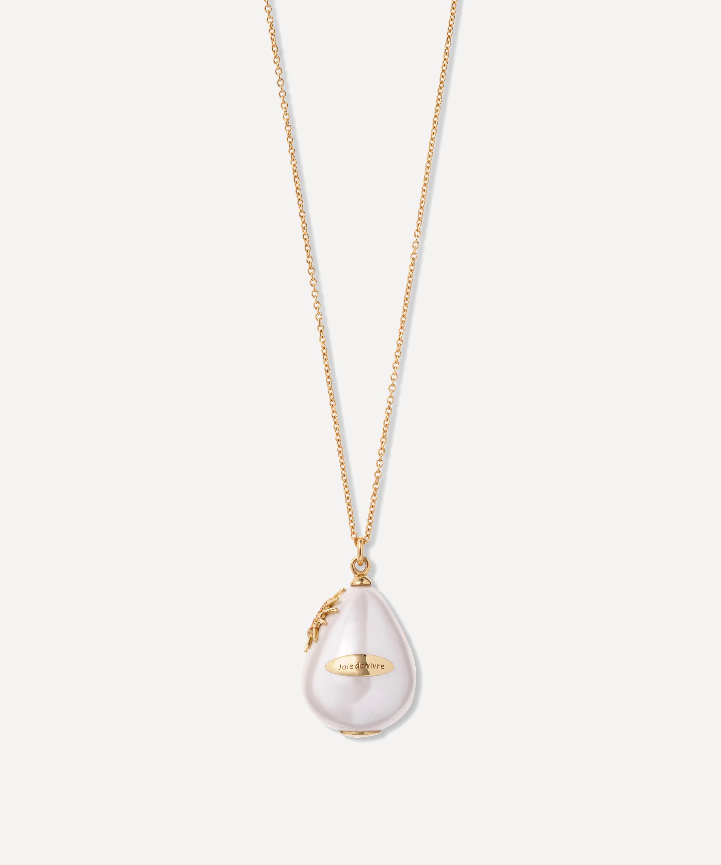 Yvonne Léon - 9ct Gold Joie de Vivre Pearl Pendant Necklace image number 2