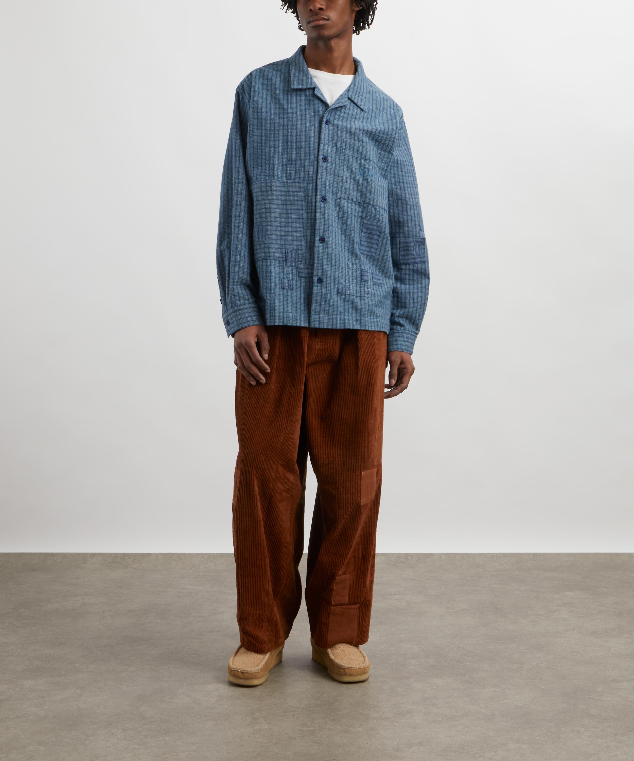 STORY mfg. - Greetings Indigo Check Scarecrow Shirt image number 1