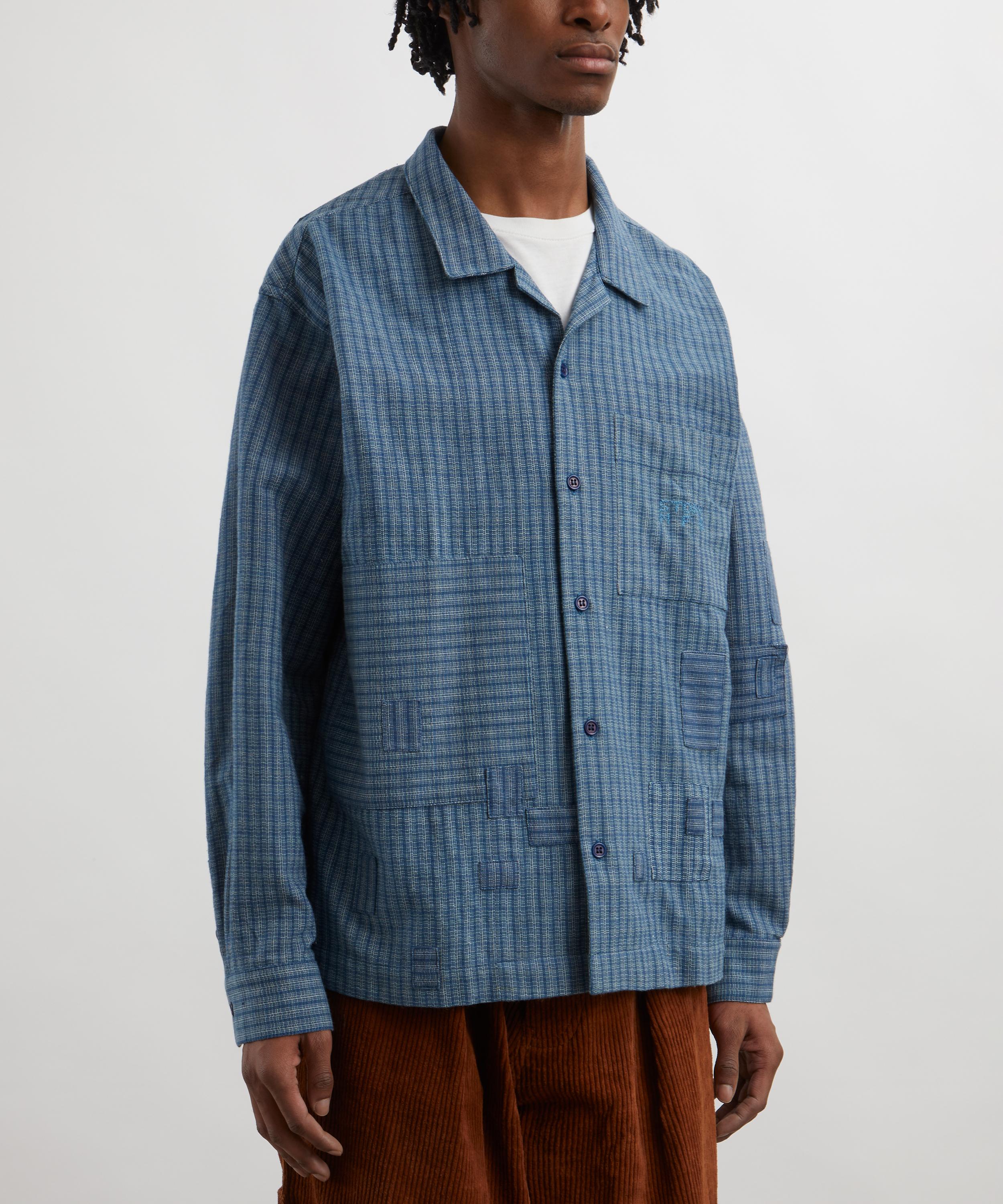 STORY mfg. - Greetings Indigo Check Scarecrow Shirt image number 2