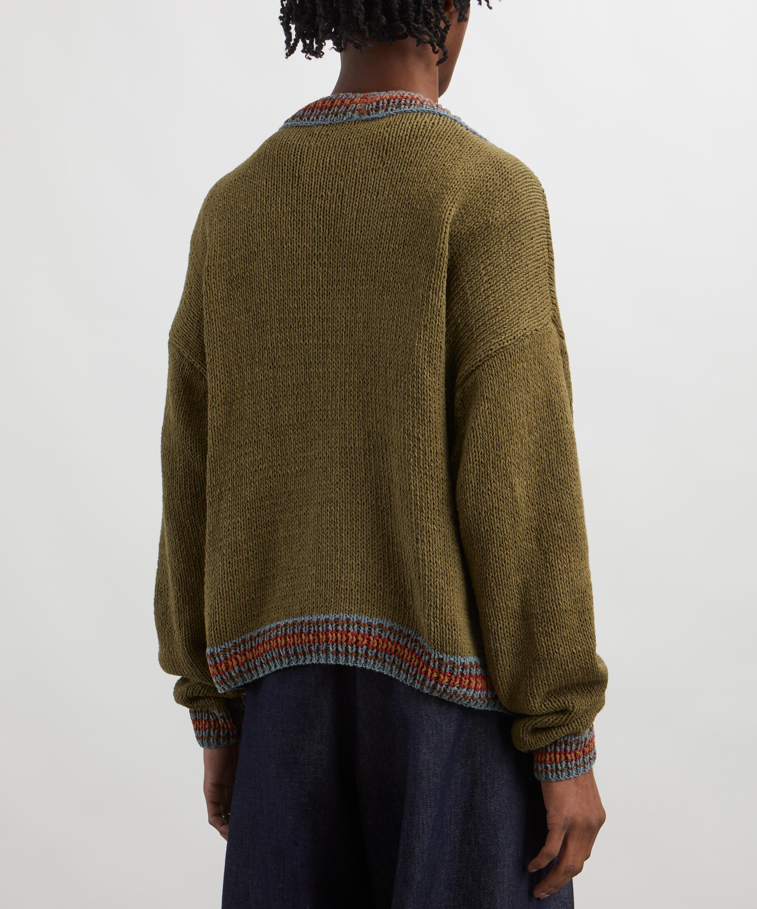 STORY mfg. - Bulb Knit Olive Cardigan image number 3