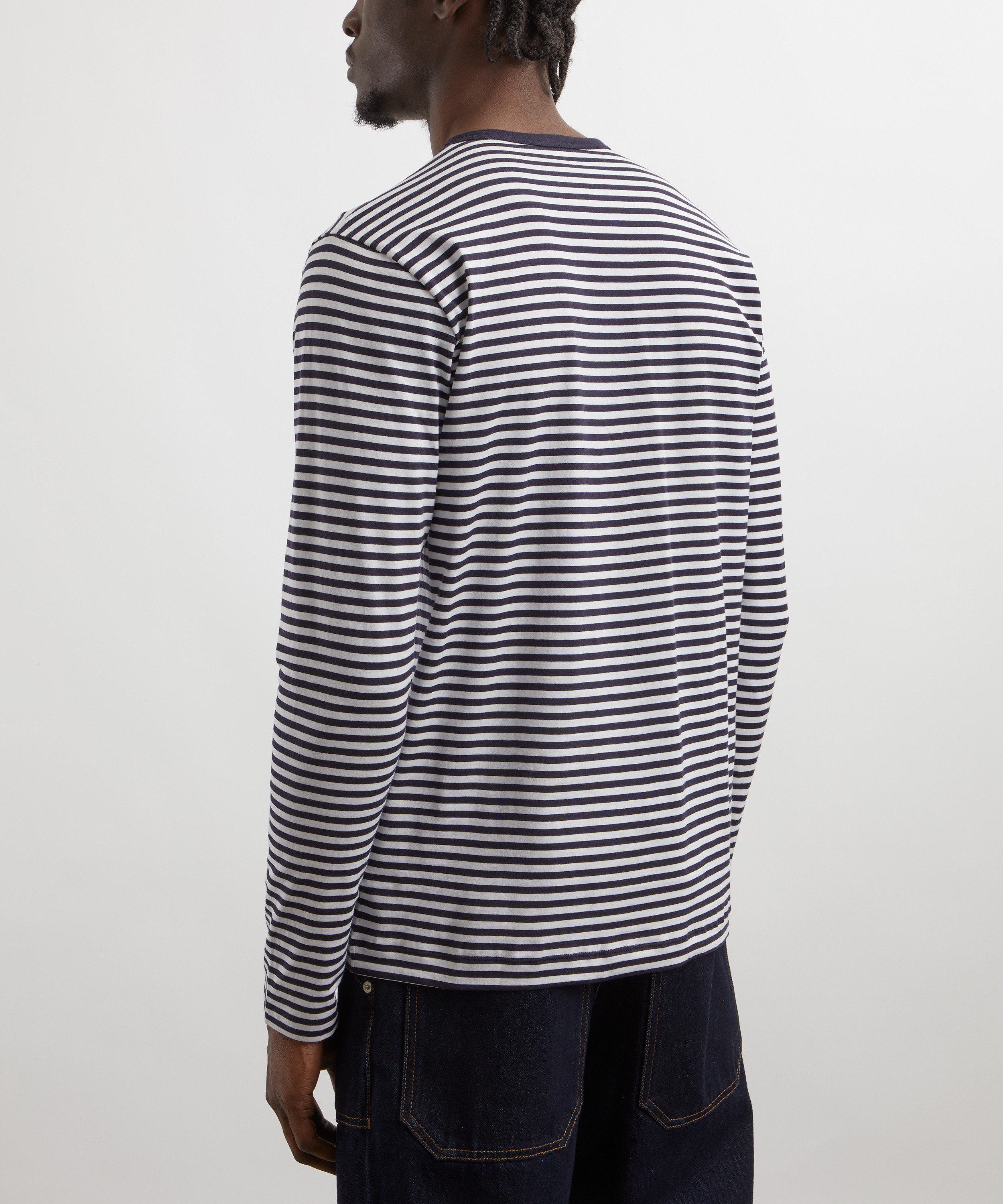 Sunspel - Long Sleeve Classic Striped T-Shirt image number 3