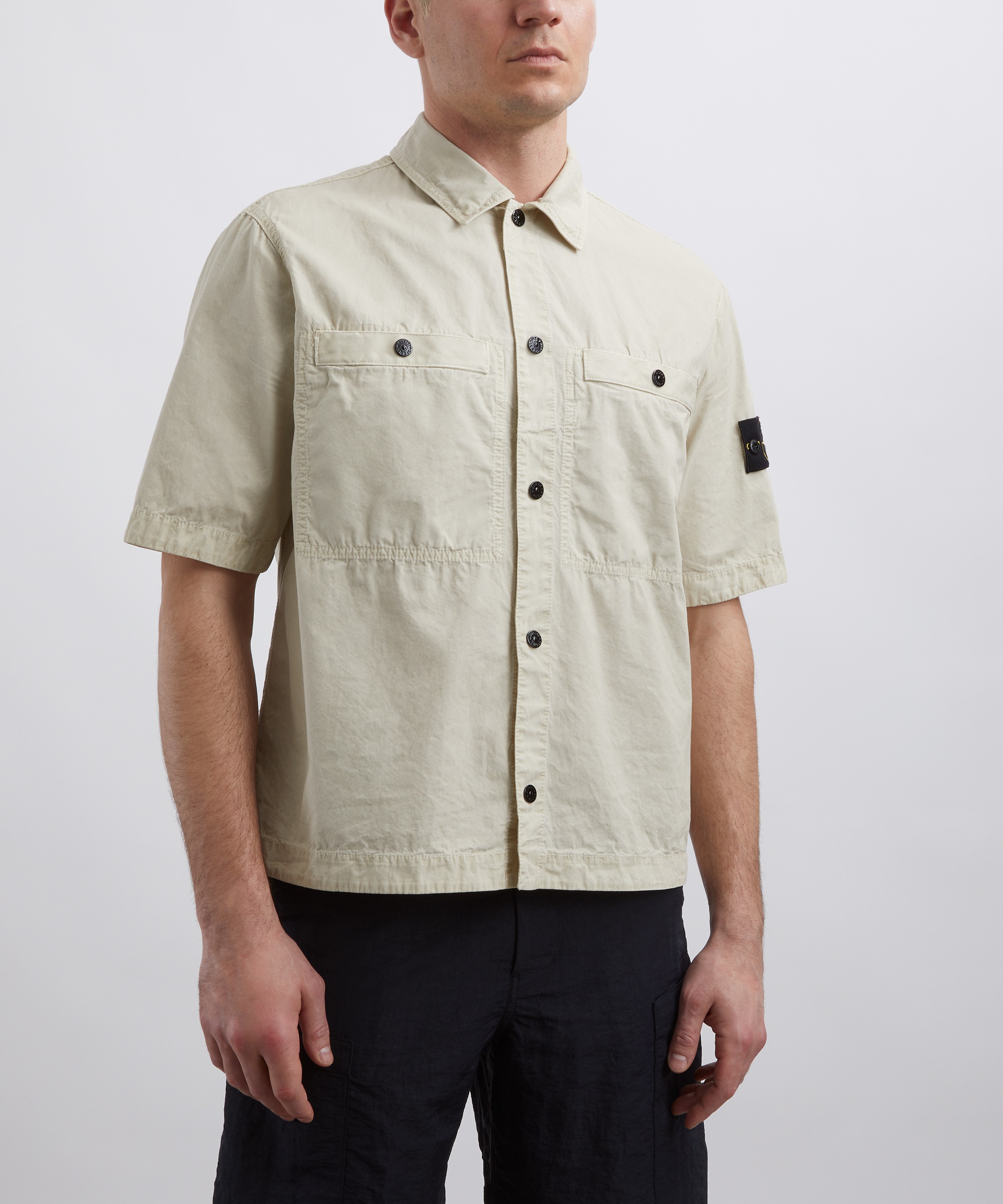 Stone Island - Corta Cotton Short Sleeve Overshirt image number 2