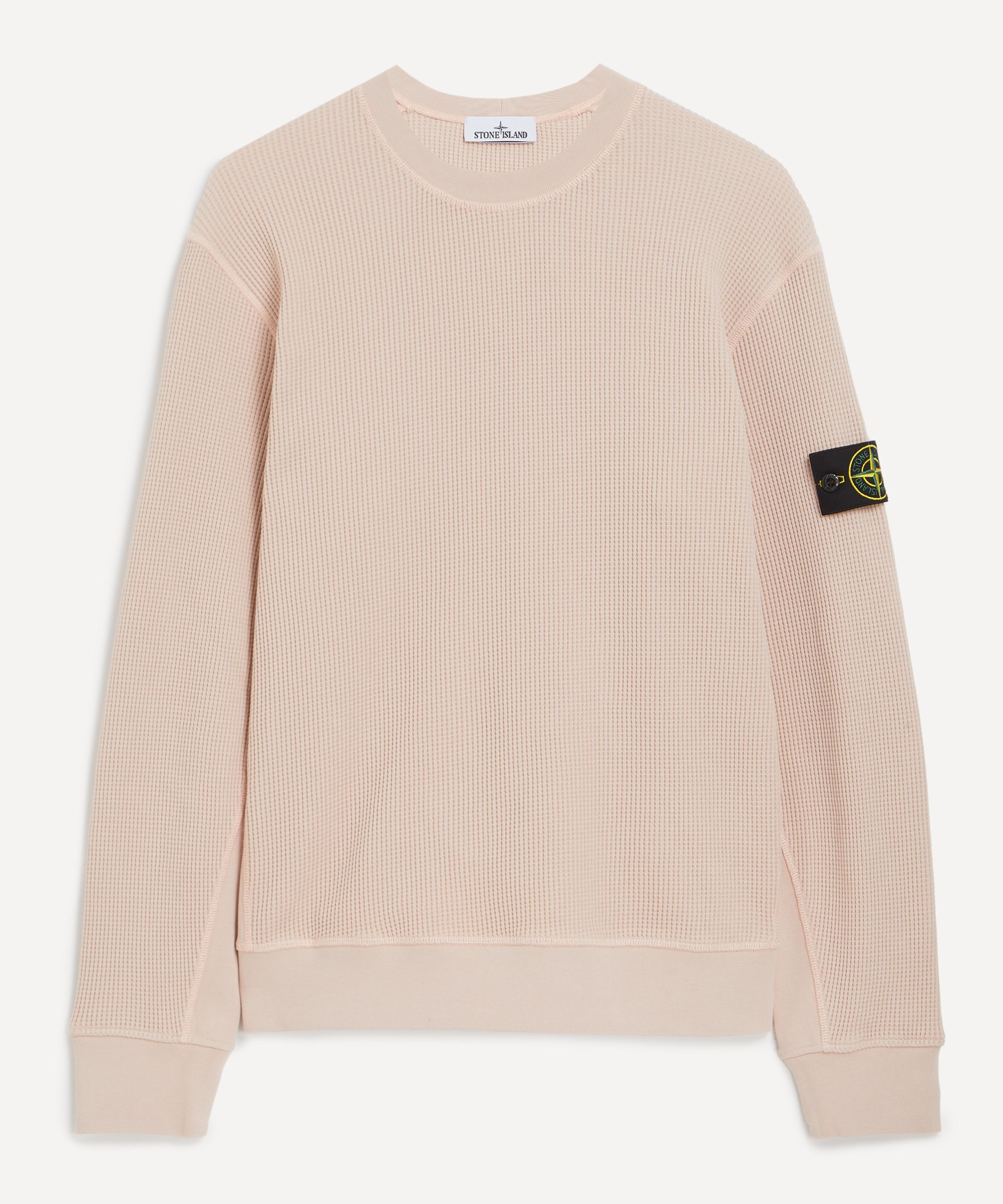 Stone Island - Antique Rose Cotton Waffle Fleece Sweatshirt image number 0