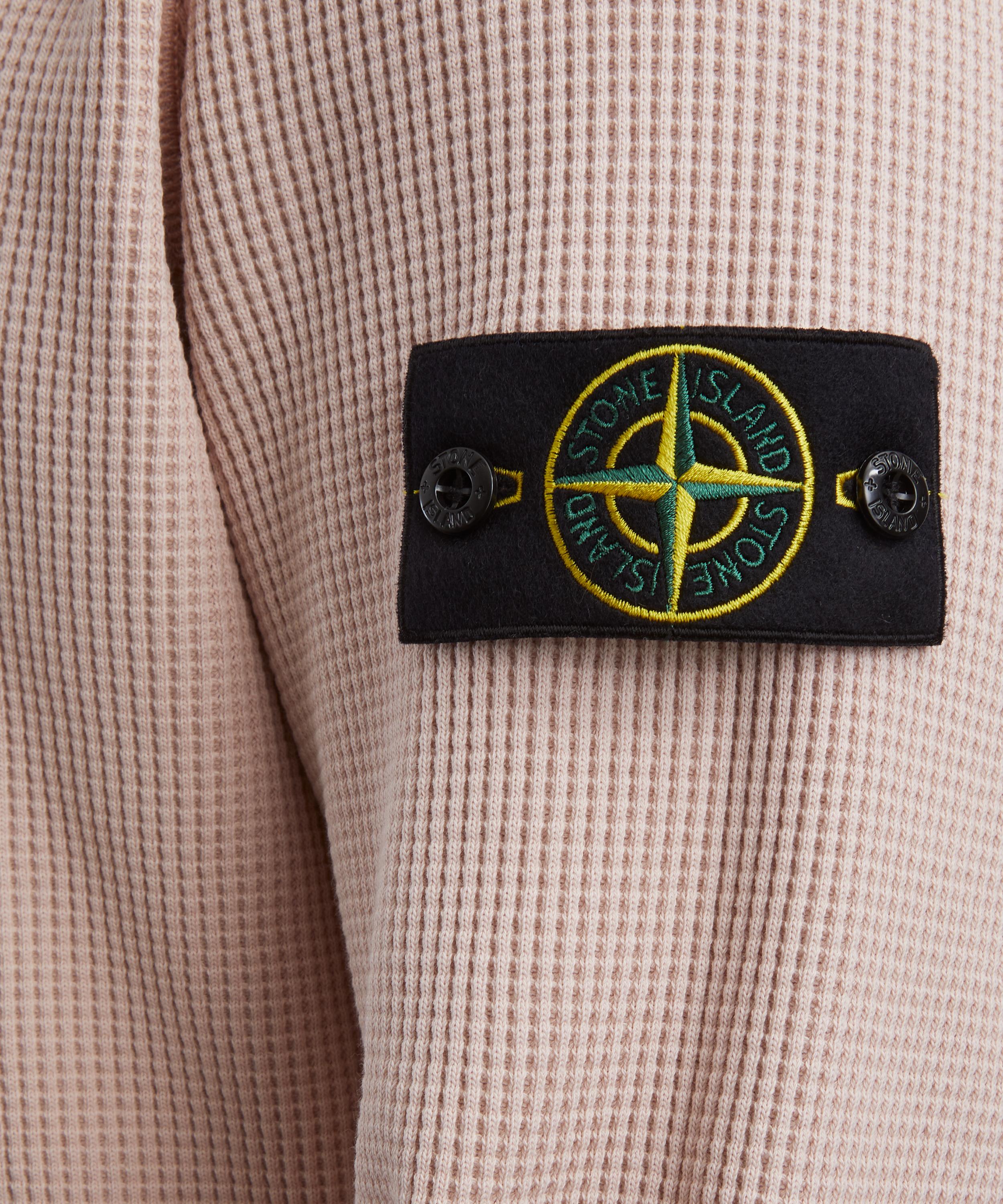 Stone Island - Antique Rose Cotton Waffle Fleece Sweatshirt image number 4