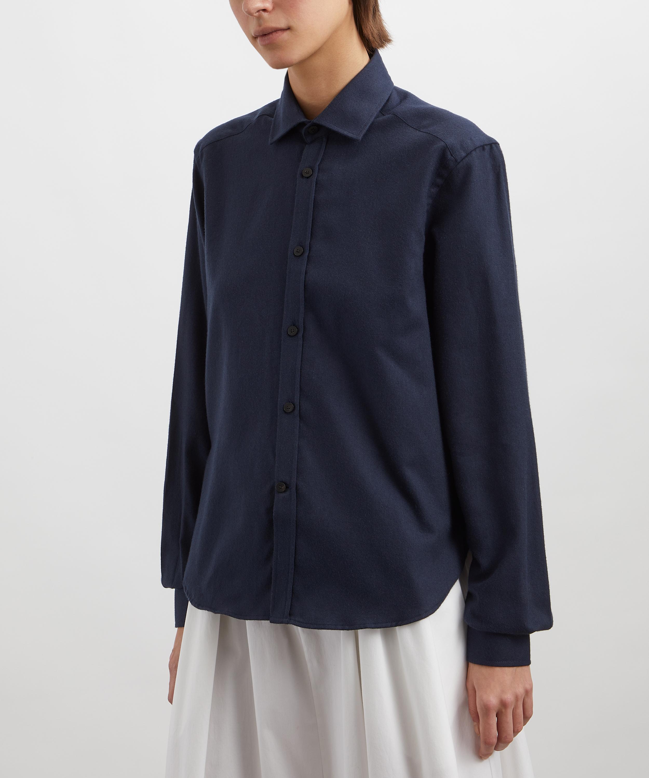 With Nothing Underneath - The Classic Brushed Navy Shirt image number 2