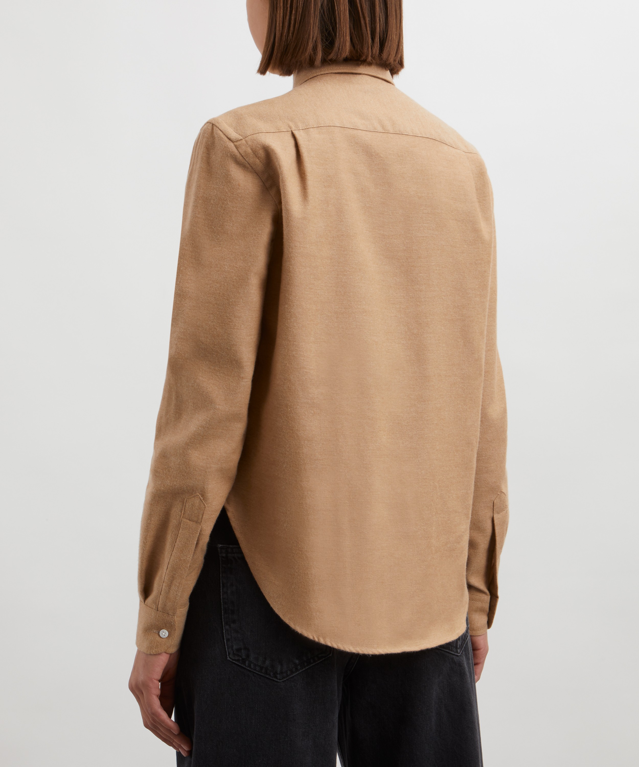 With Nothing Underneath - The Classic Brushed Caramel Shirt image number 3