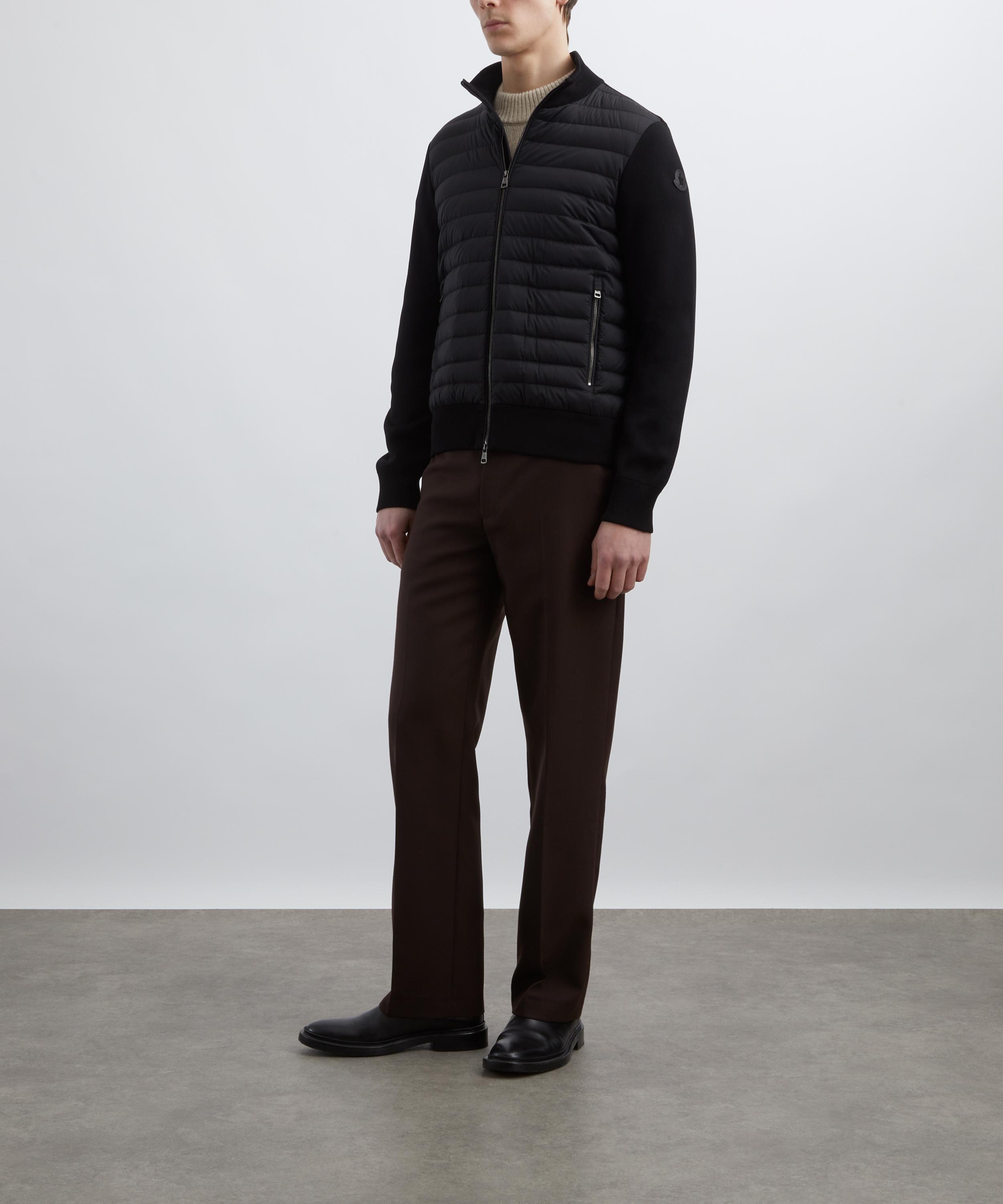 Moncler - Padded Crêpe Cotton Zip-Up Cardigan image number 1