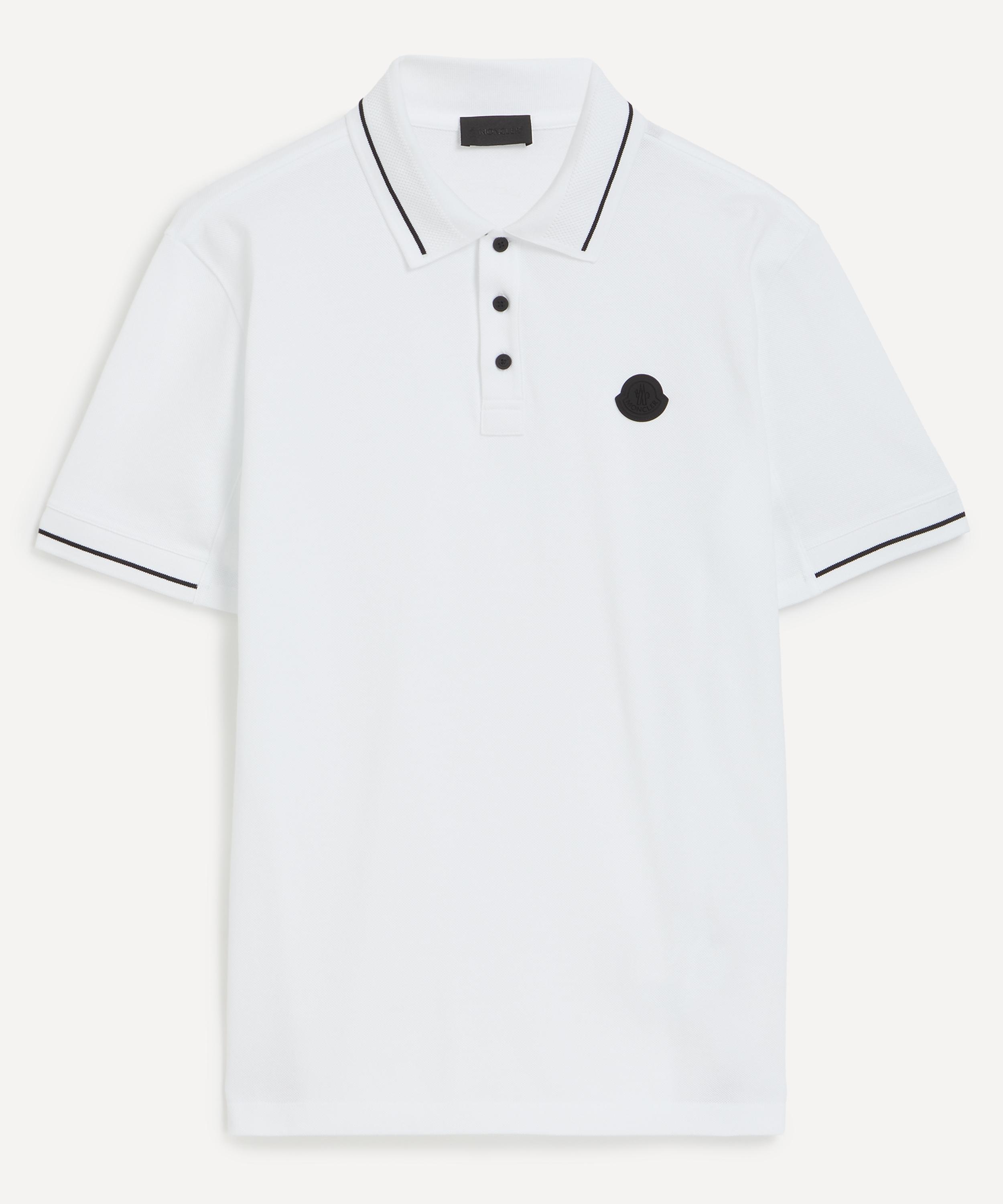 Moncler - White Logo Patch Polo Shirt image number 0