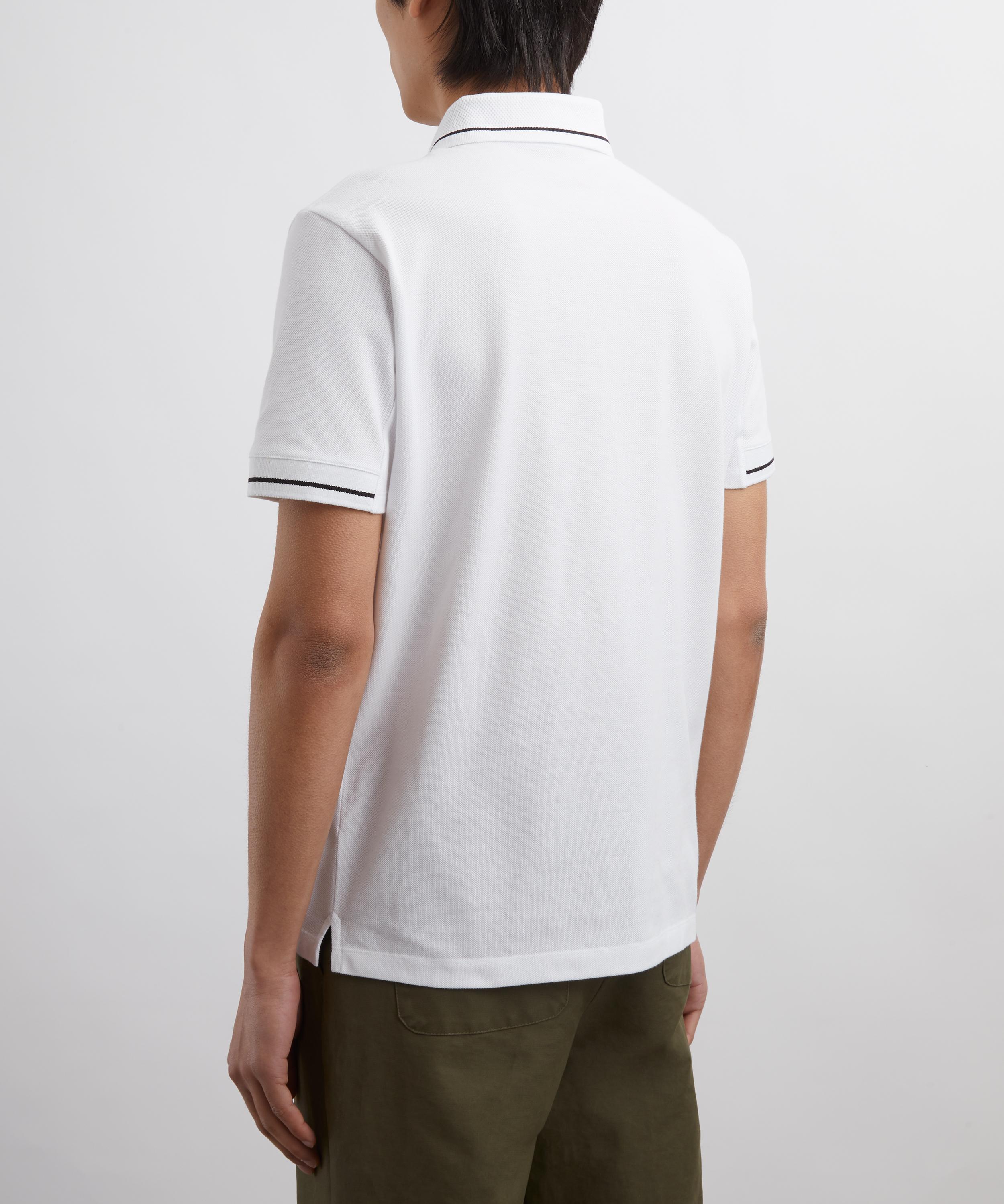 Moncler - White Logo Patch Polo Shirt image number 3