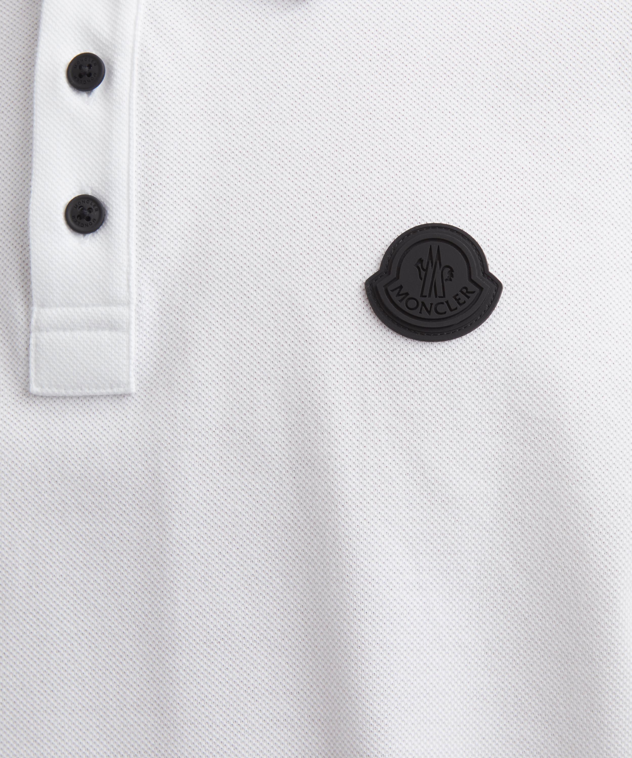 Moncler - White Logo Patch Polo Shirt image number 4