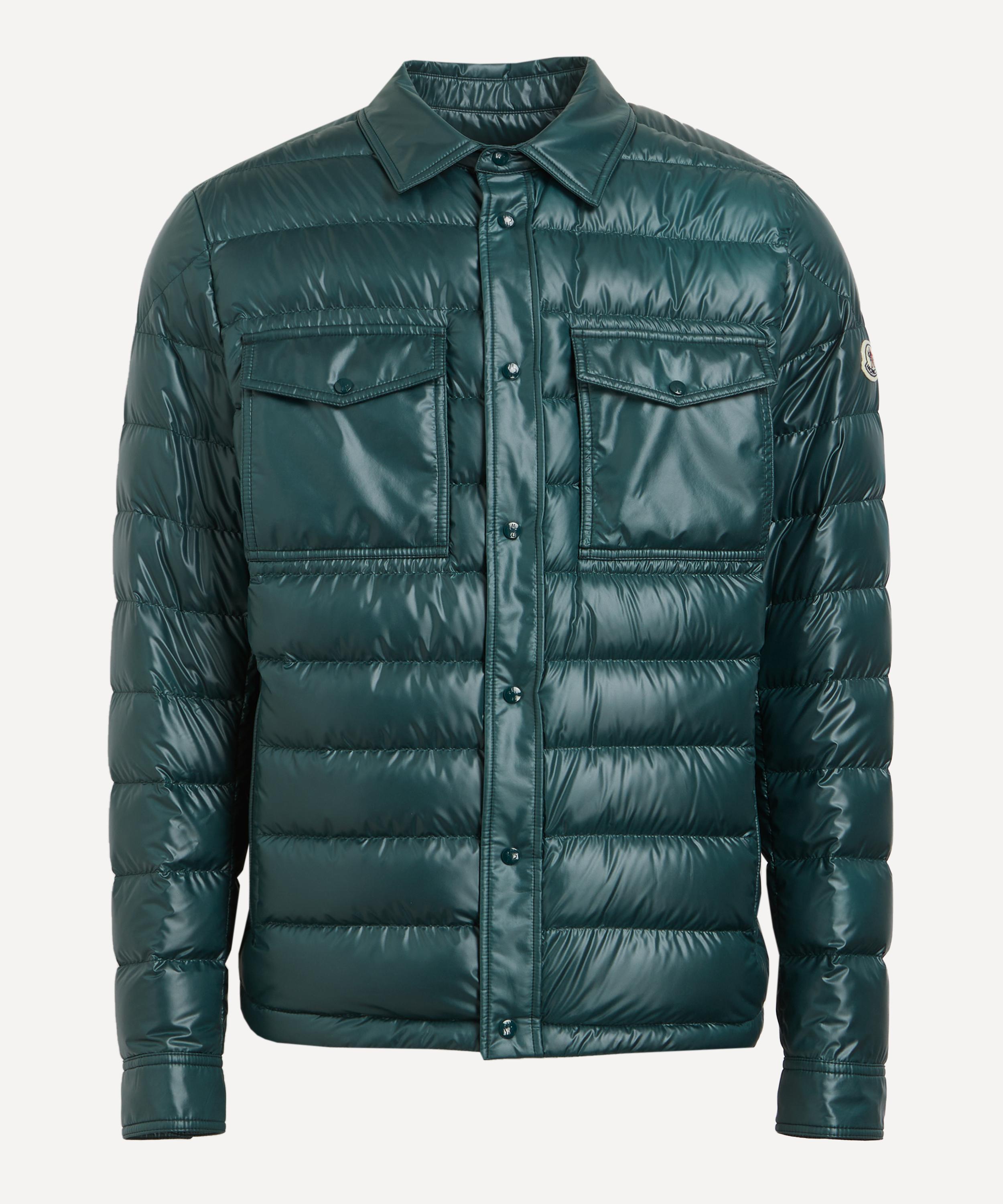 Moncler - Dark Green Chamberly Down Shirt Jacket image number 0