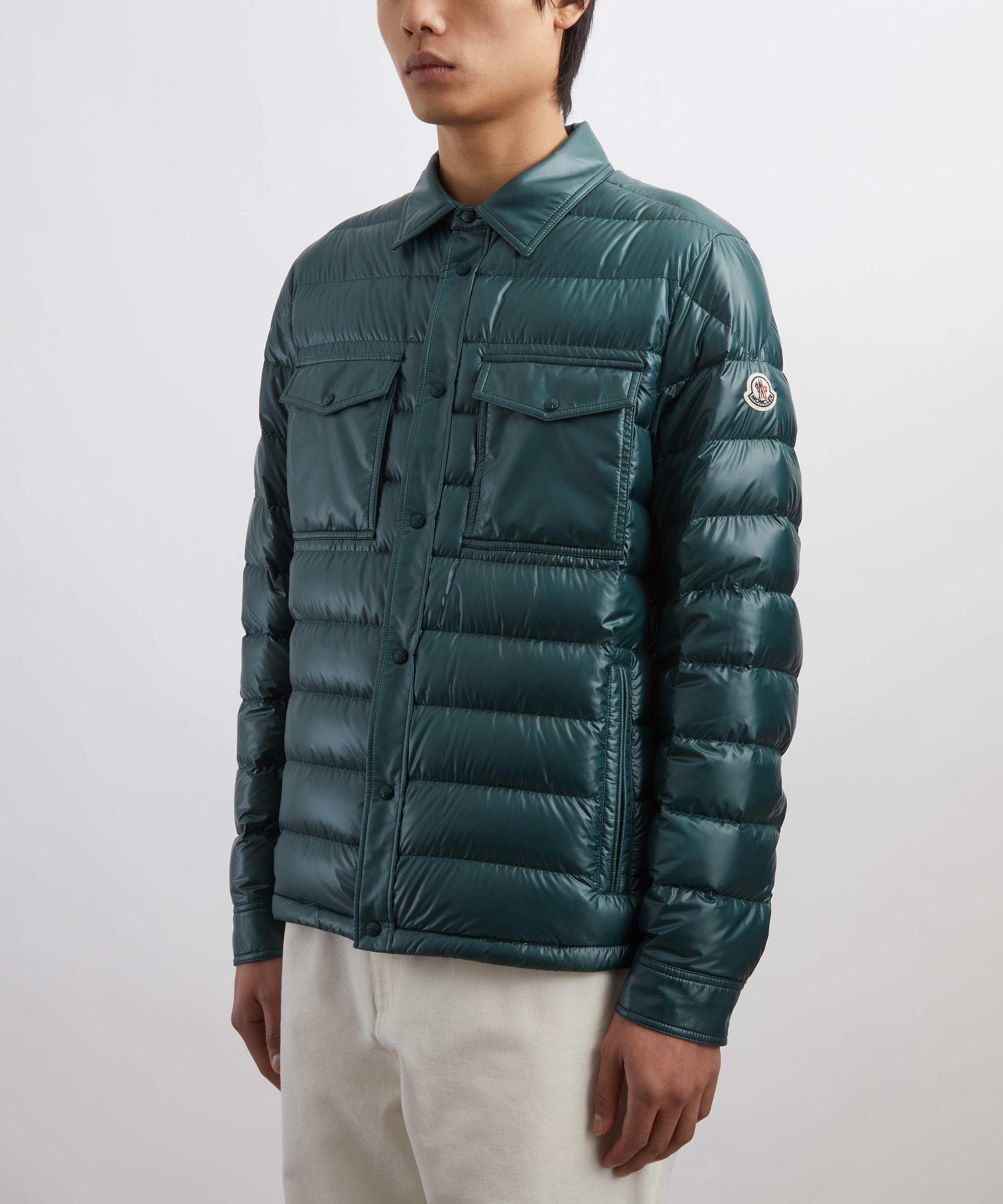 Moncler - Dark Green Chamberly Down Shirt Jacket image number 2