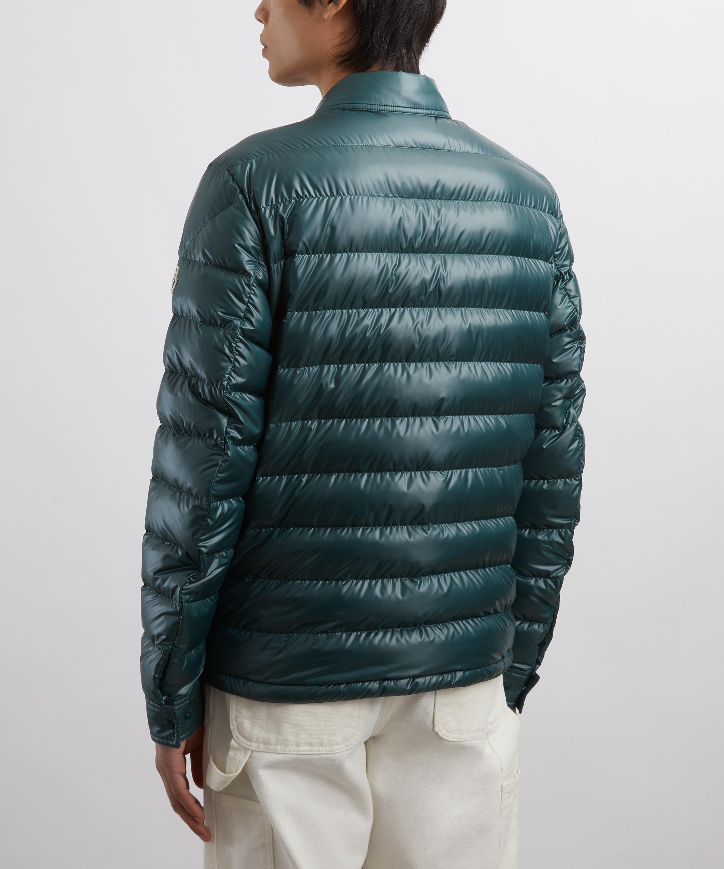 Moncler - Dark Green Chamberly Down Shirt Jacket image number 3